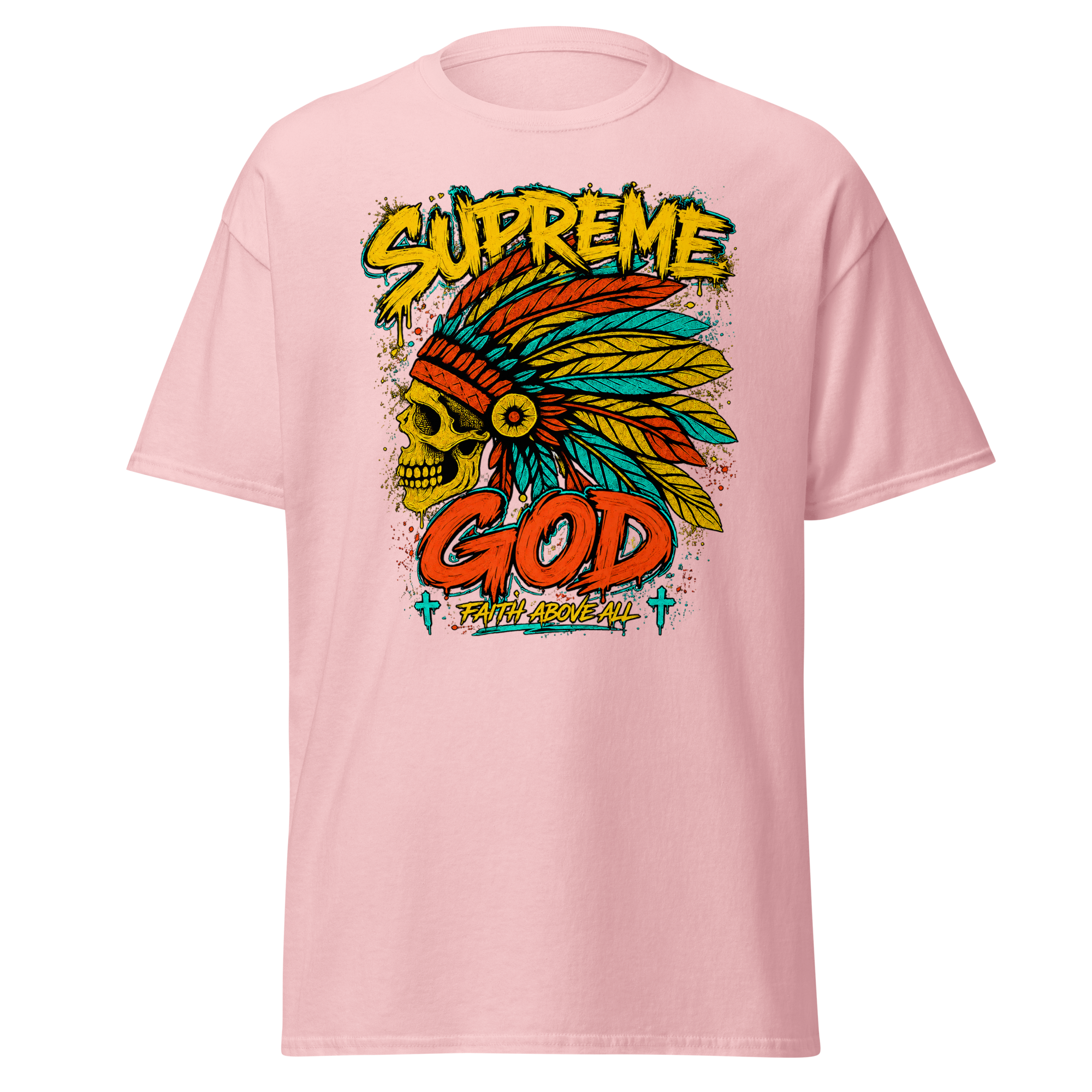 Supreme God Faith Above All Tee - Light Pink
