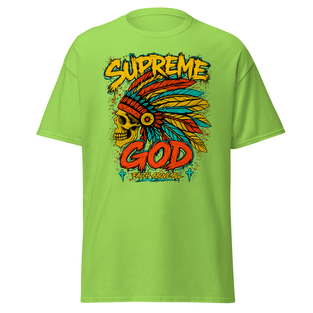 Supreme God Faith Above All Tee - Lime