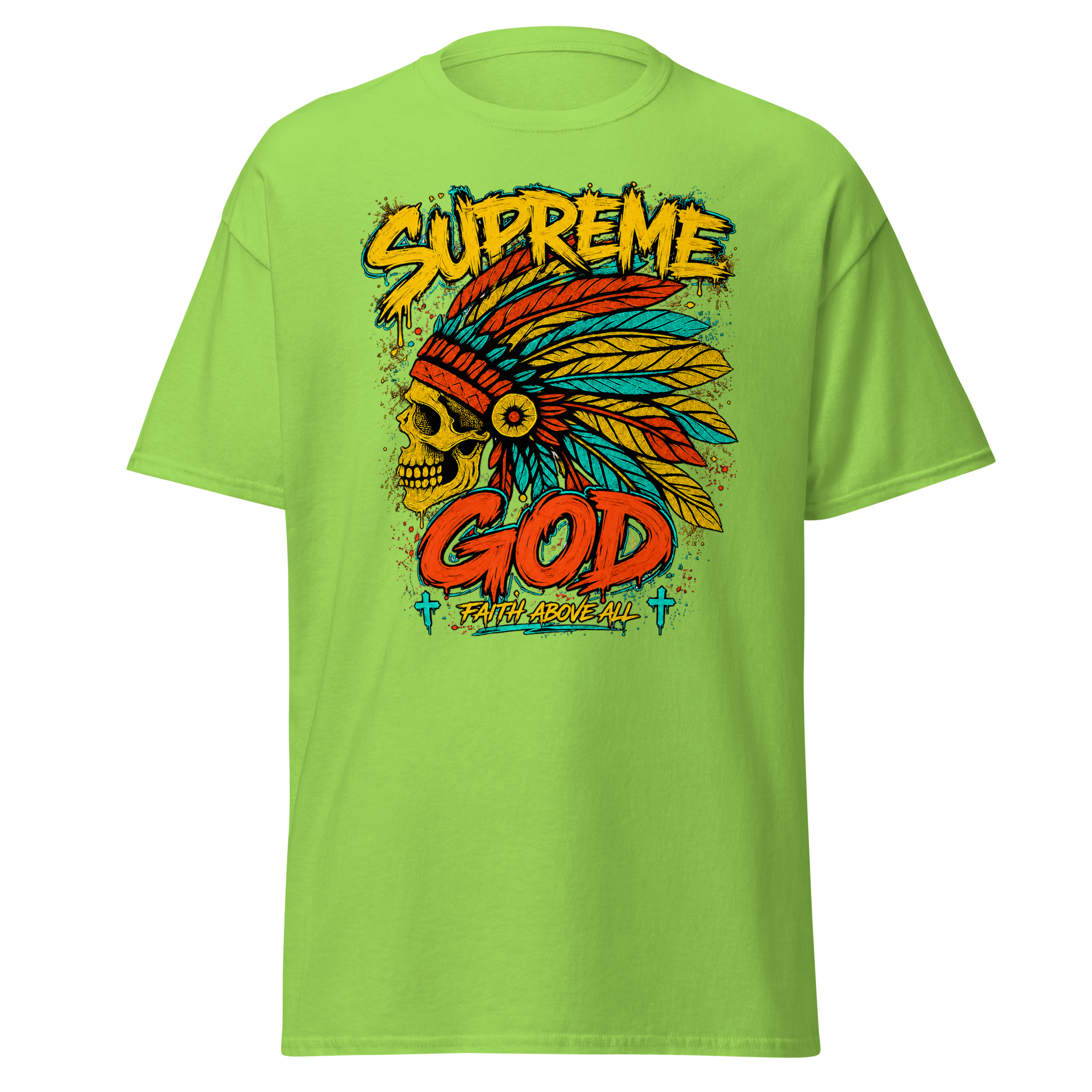 Supreme God Faith Above All Tee - Lime