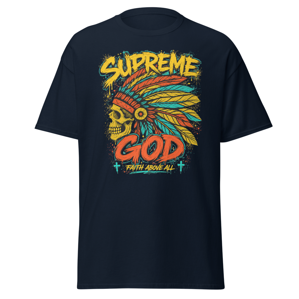 Supreme God Faith Above All Tee - Navy