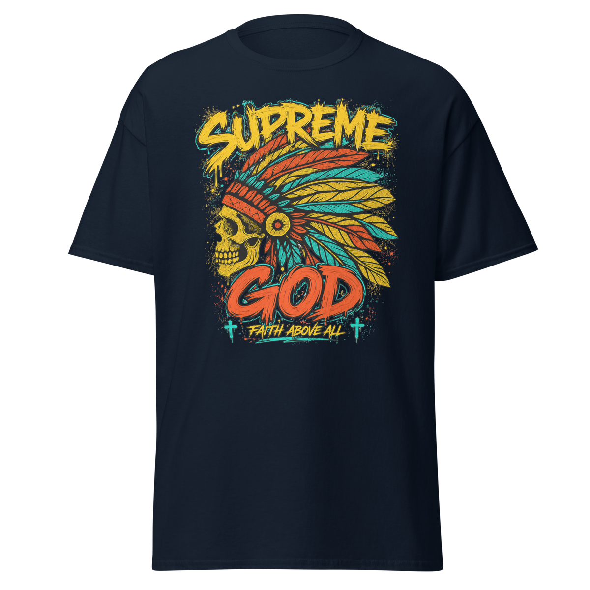 Supreme God Faith Above All Tee - Navy