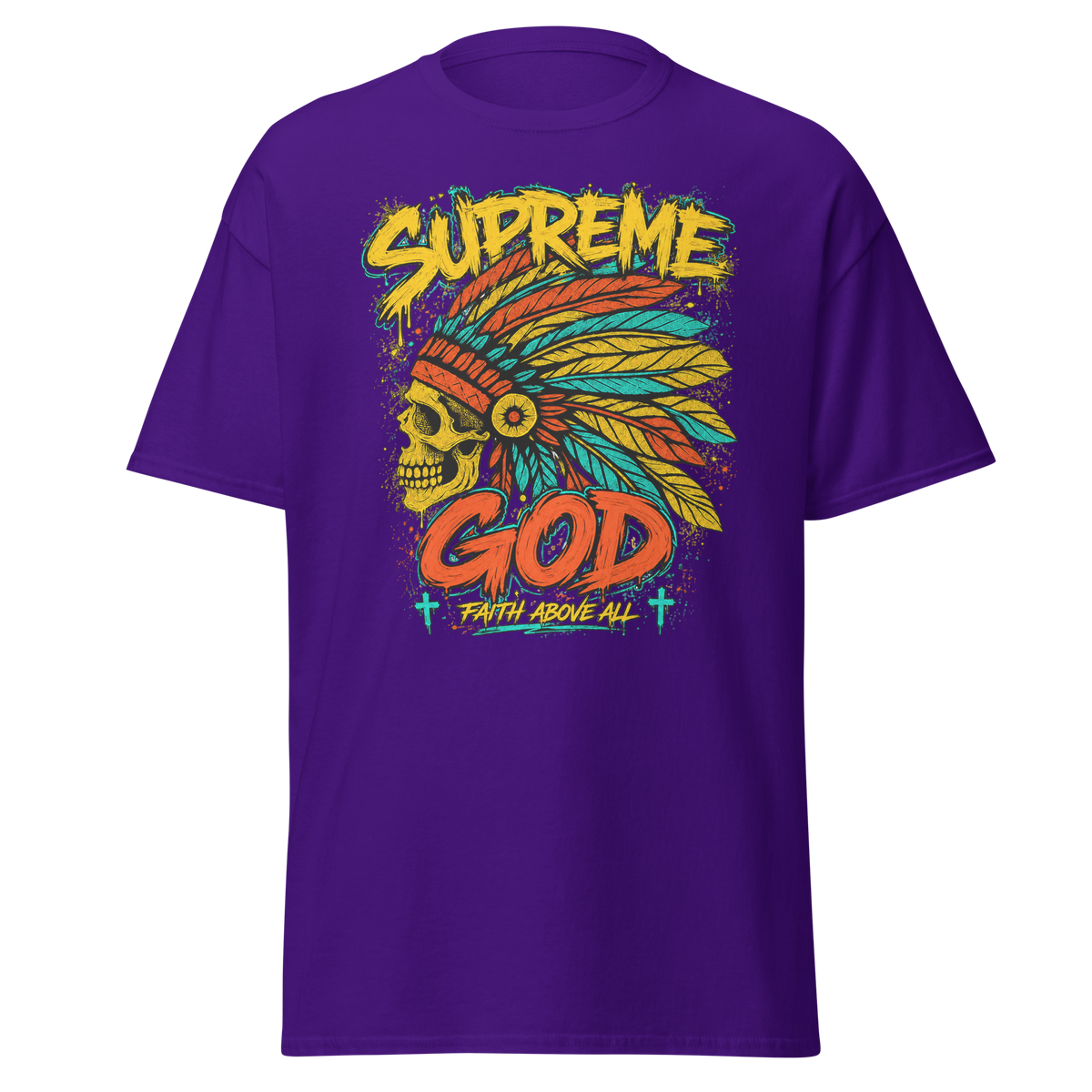 Supreme God Faith Above All Tee - Purple