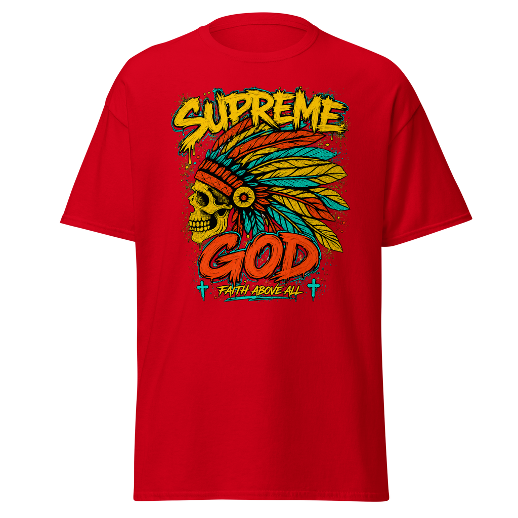 Supreme God Faith Above All Tee - Red