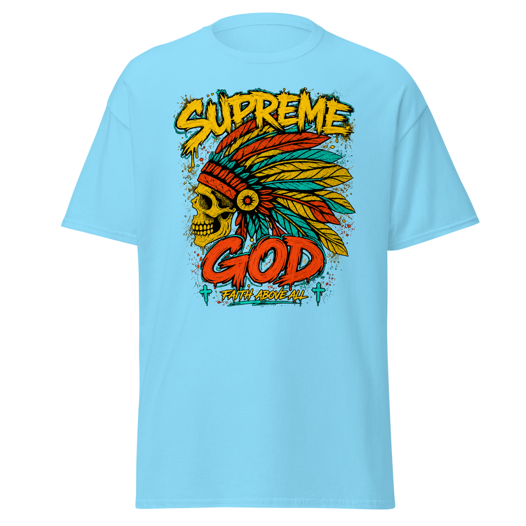 Supreme God Faith Above All Tee - Sky
