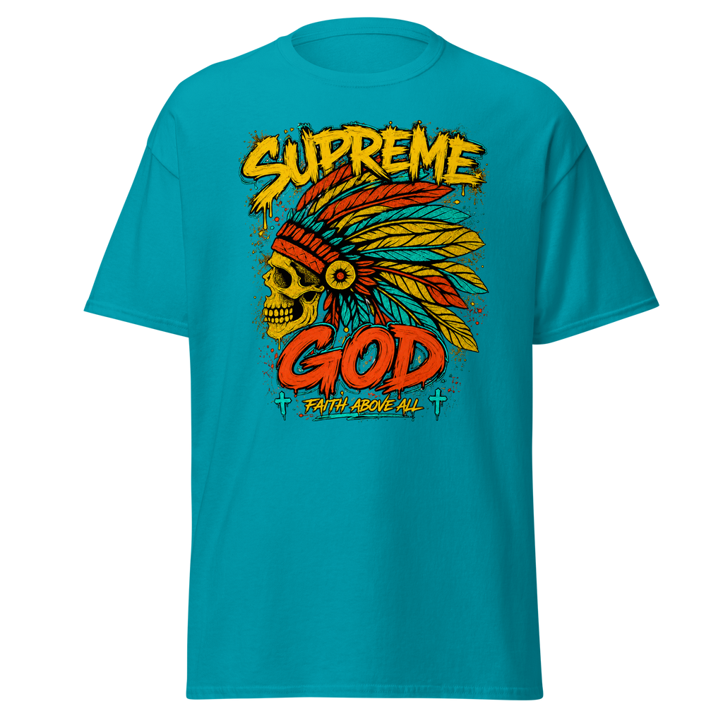 Supreme God Faith Above All Tee - Tropical Blue