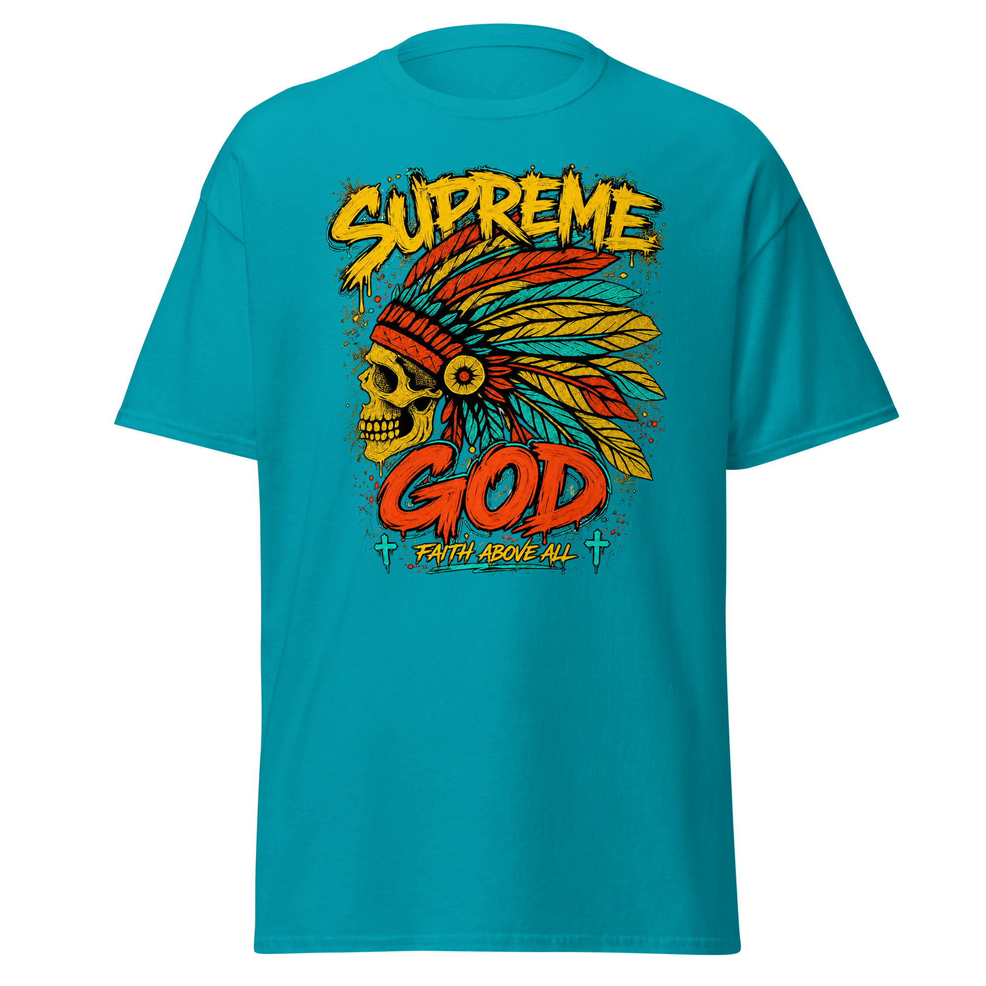Supreme God Faith Above All Tee - Tropical Blue
