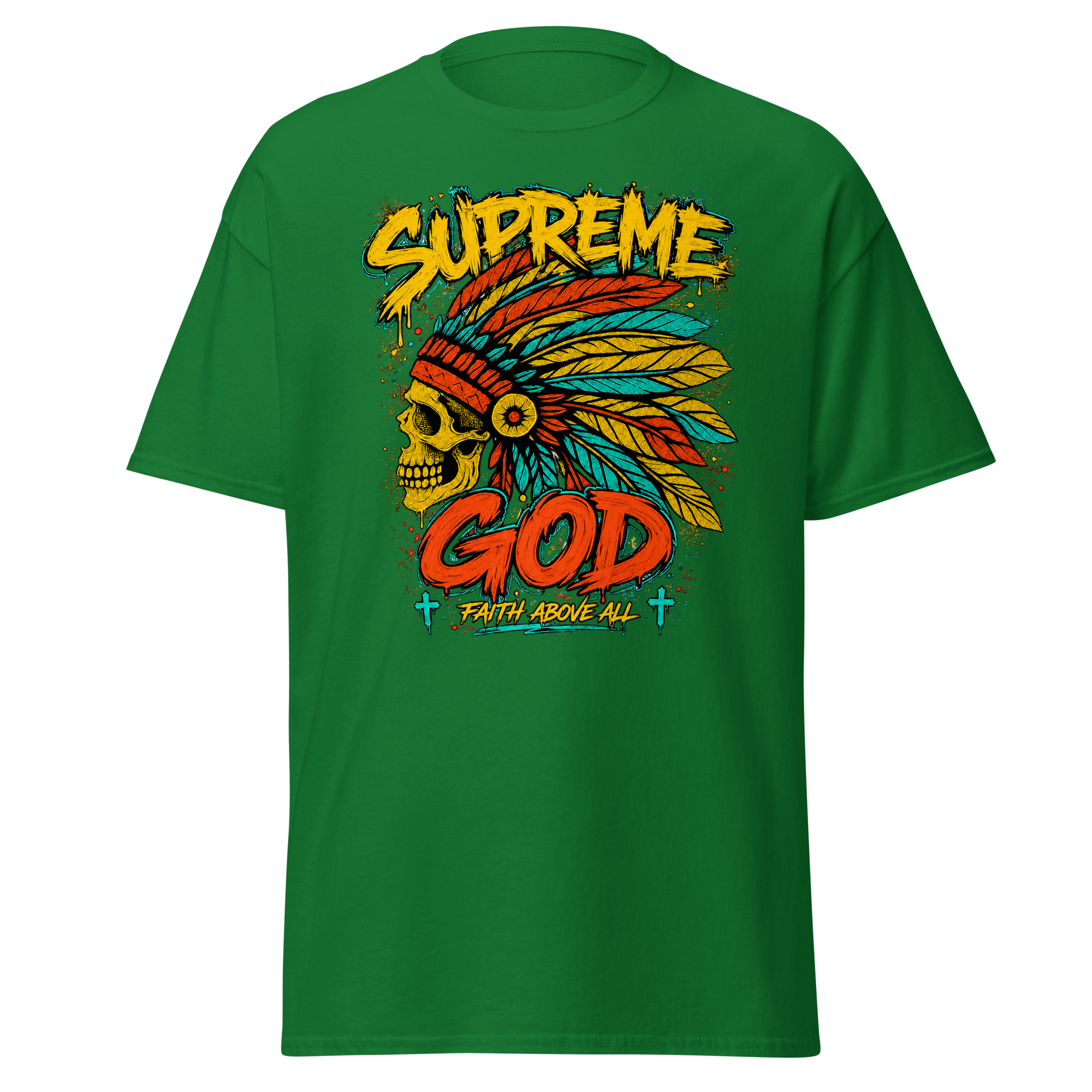 Supreme God Faith Above All Tee - Turf Green
