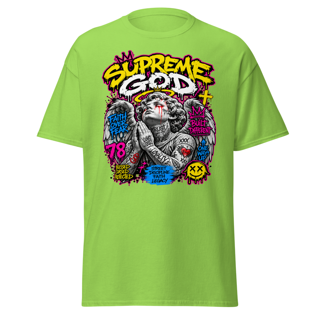Supreme God Faith Built Different Tee - Lime