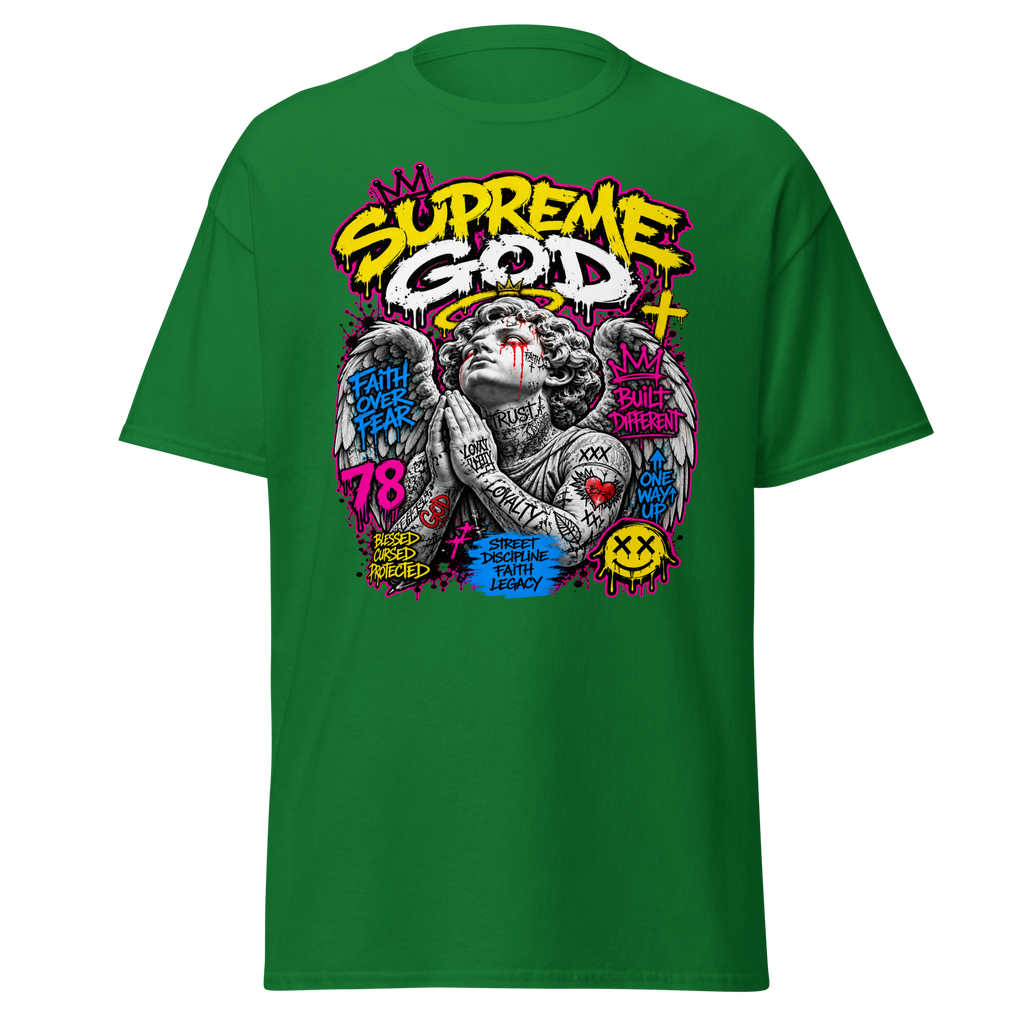 Supreme God Faith Built Different Tee - Turf Green