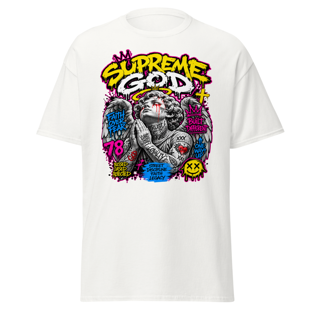 Supreme God Faith Built Different Tee - White