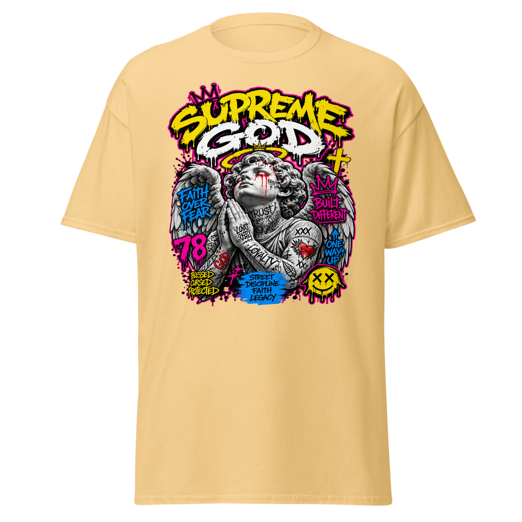 Supreme God Faith Built Different Tee - Yellow Haze