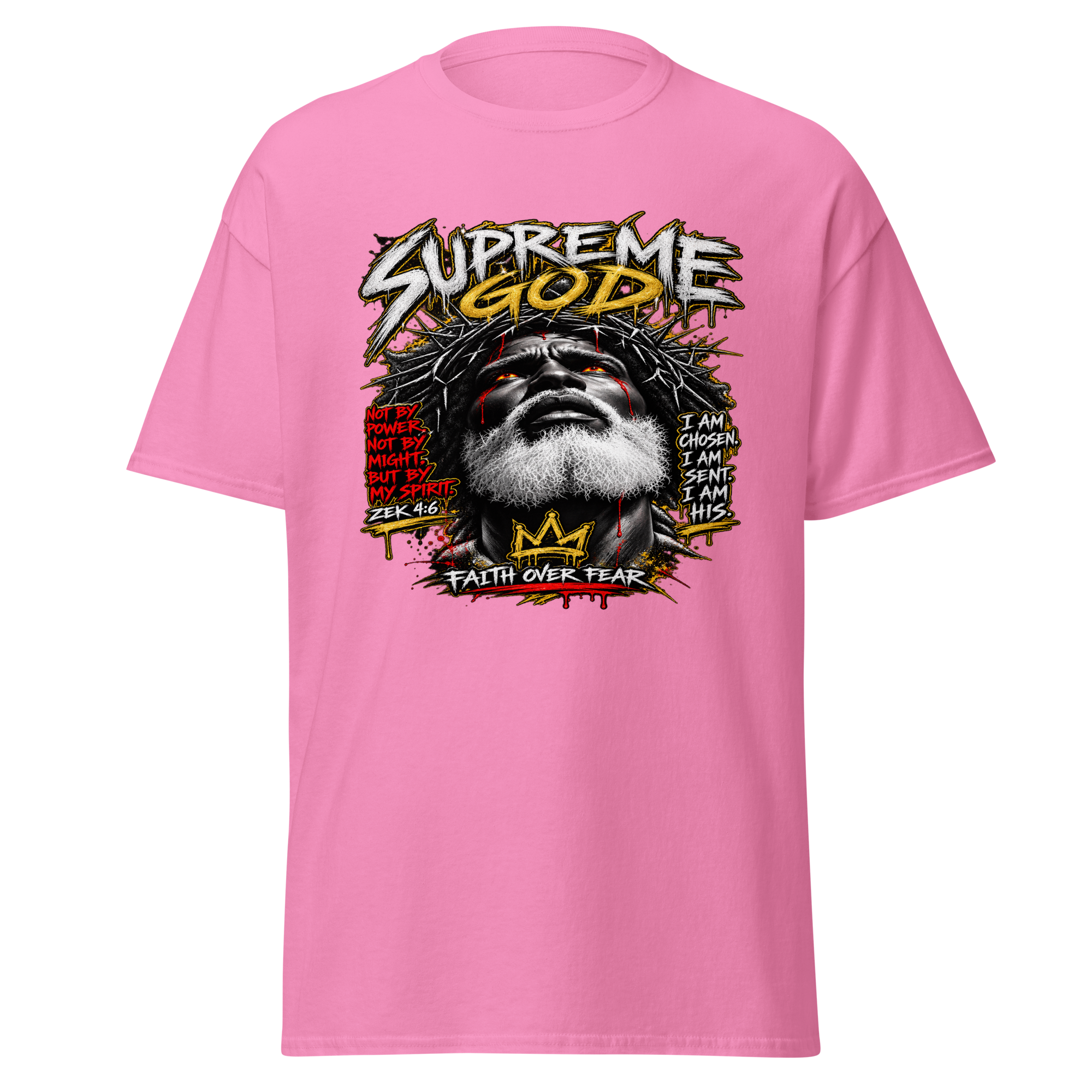 Supreme God Faith Over Fear Tee - Azalea