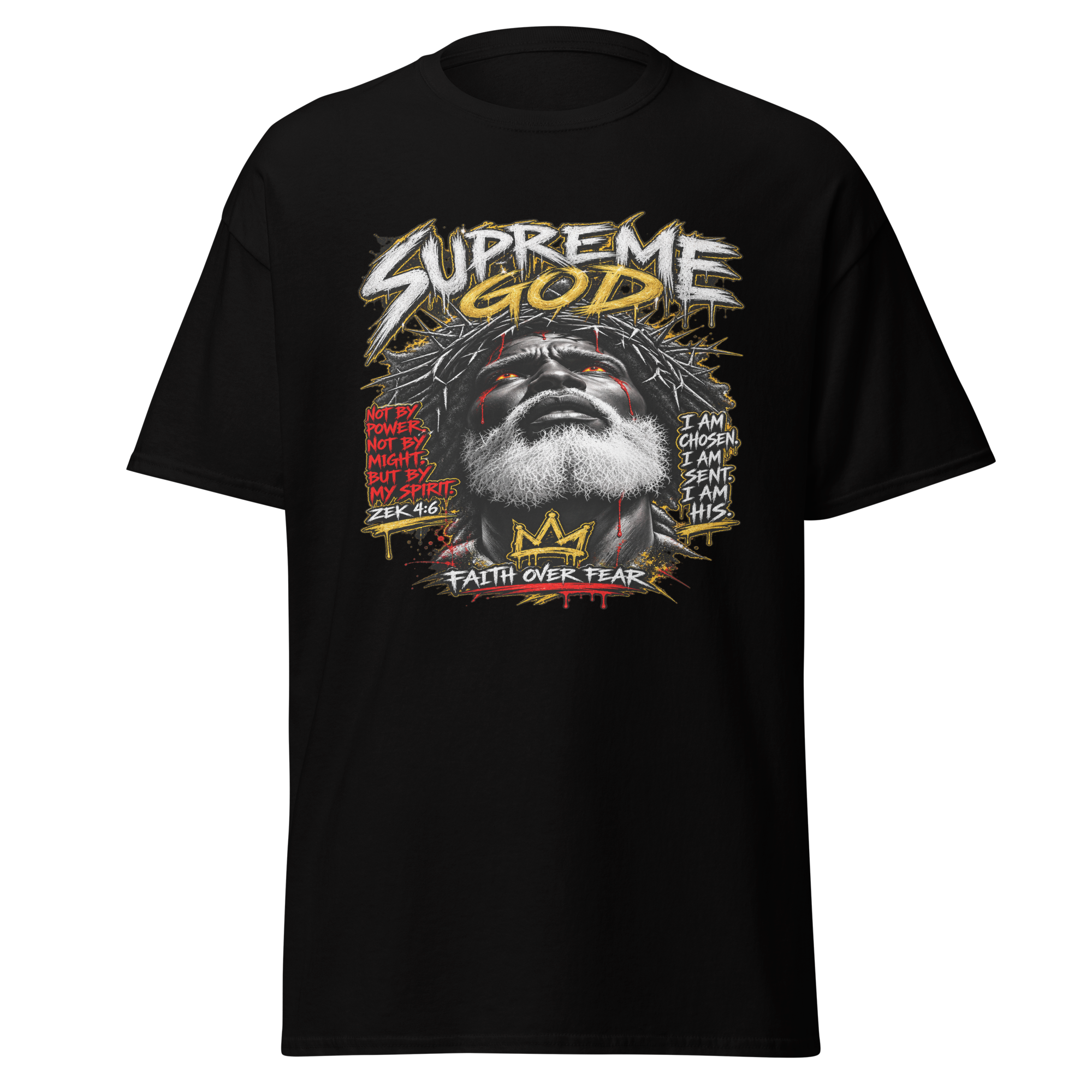 Supreme God Faith Over Fear Tee - Black