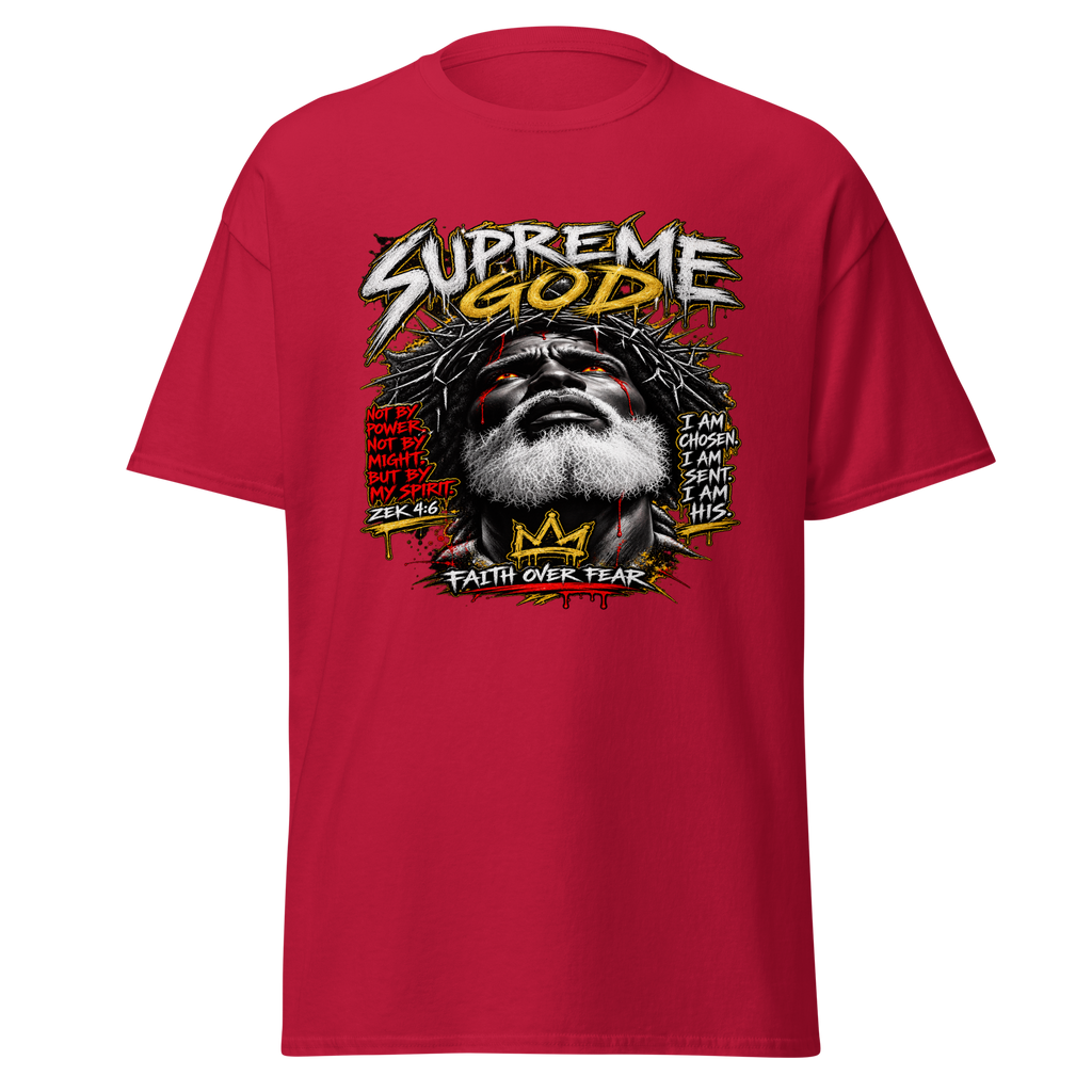Supreme God Faith Over Fear Tee - Cardinal