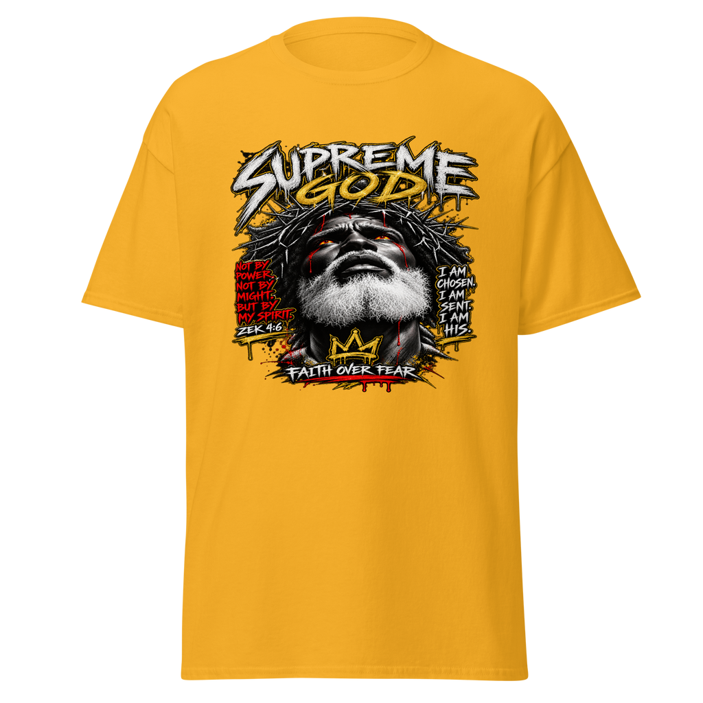 Supreme God Faith Over Fear Tee - Gold