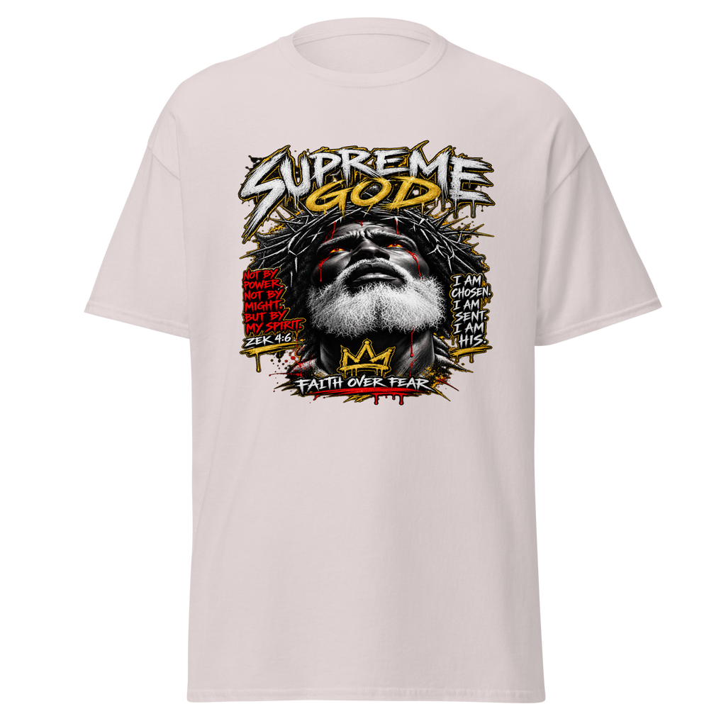 Supreme God Faith Over Fear Tee - Ice Grey