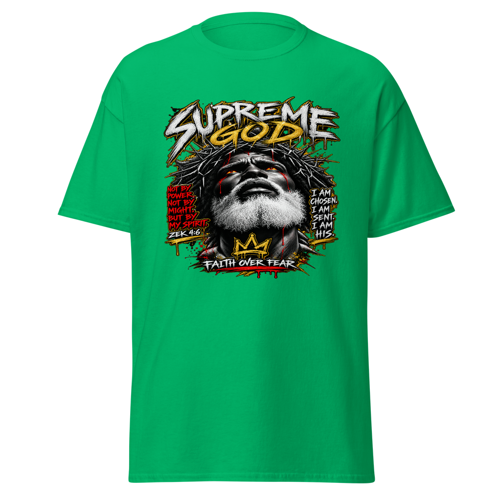 Supreme God Faith Over Fear Tee - Irish Green