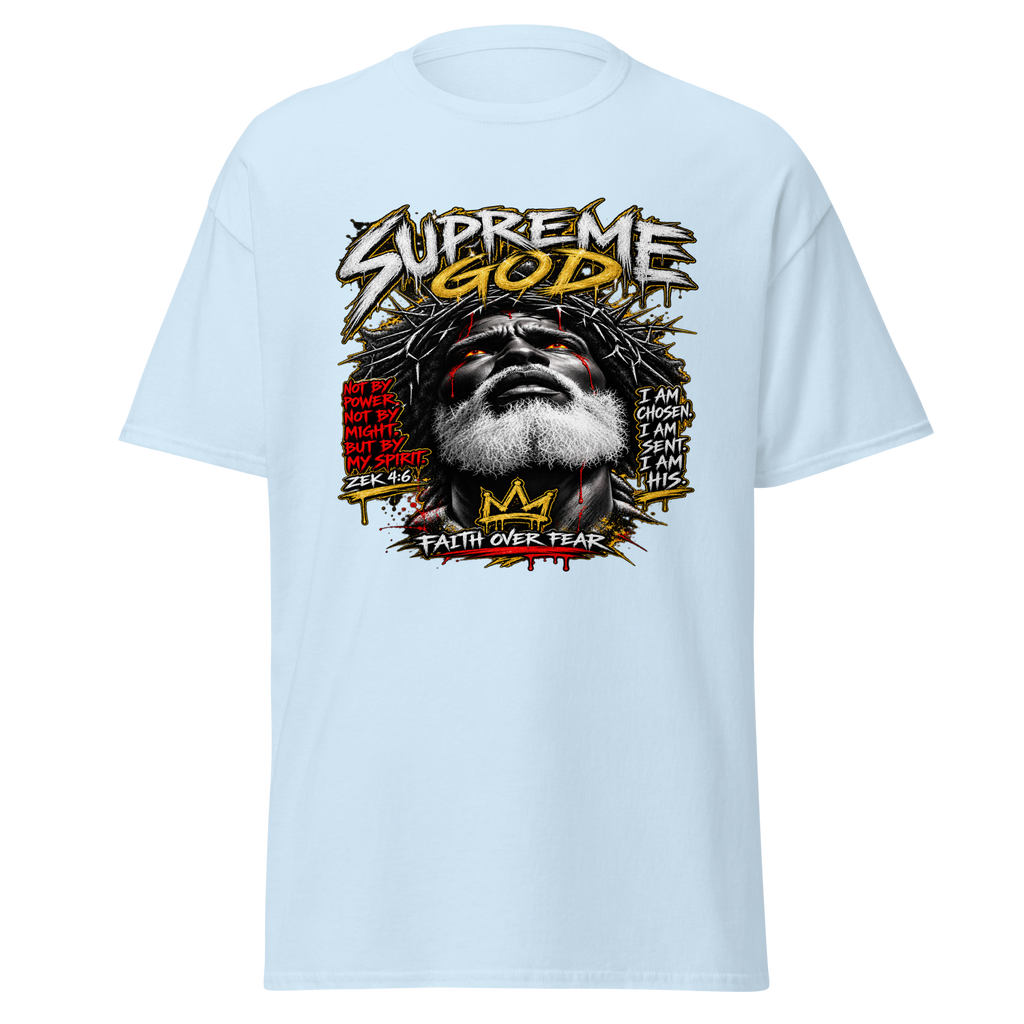 Supreme God Faith Over Fear Tee - Light Blue