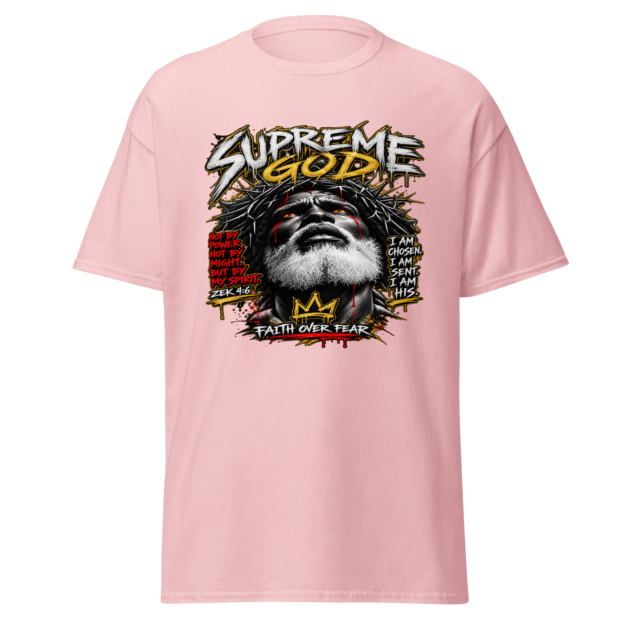 Supreme God Faith Over Fear Tee - Light Pink