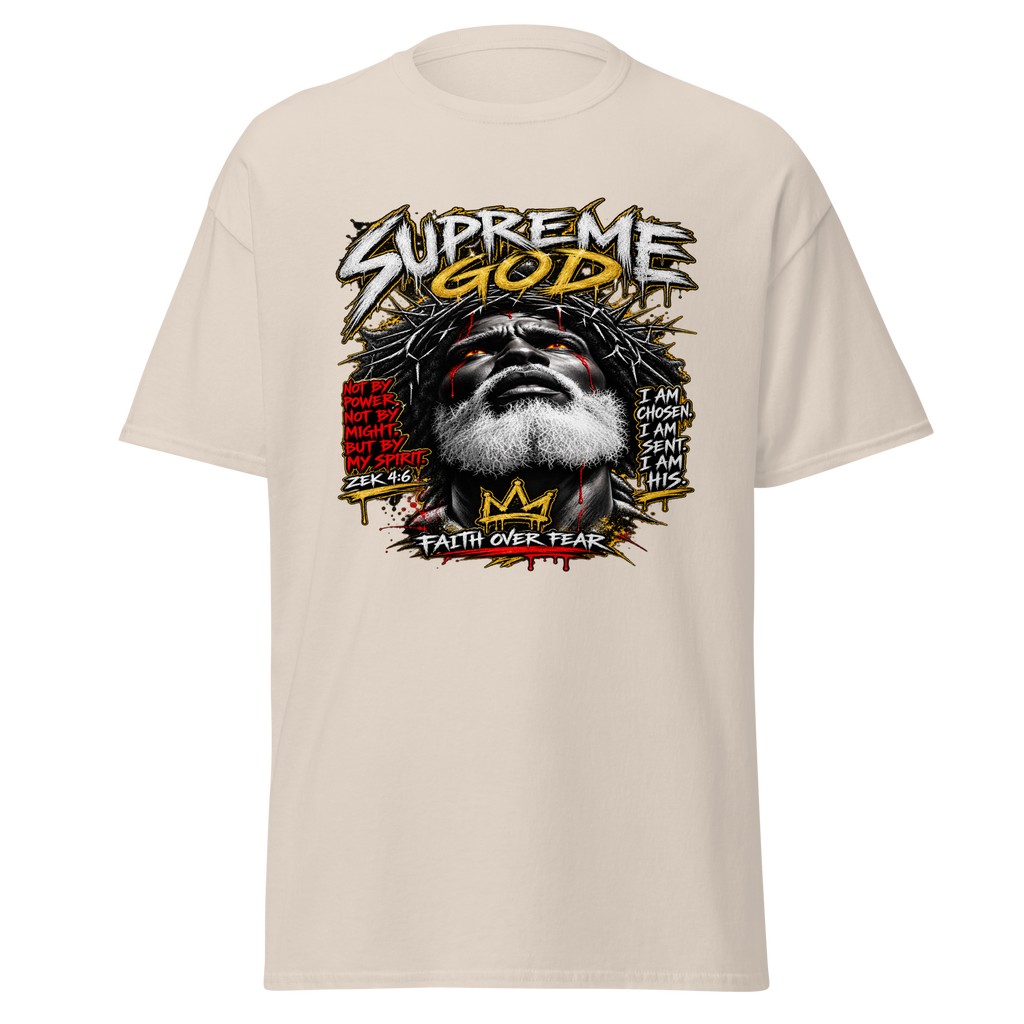 Supreme God Faith Over Fear Tee - Natural