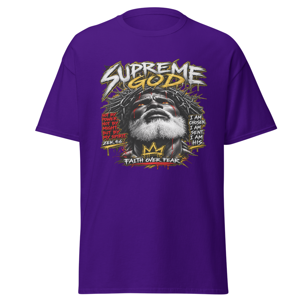 Supreme God Faith Over Fear Tee - Purple
