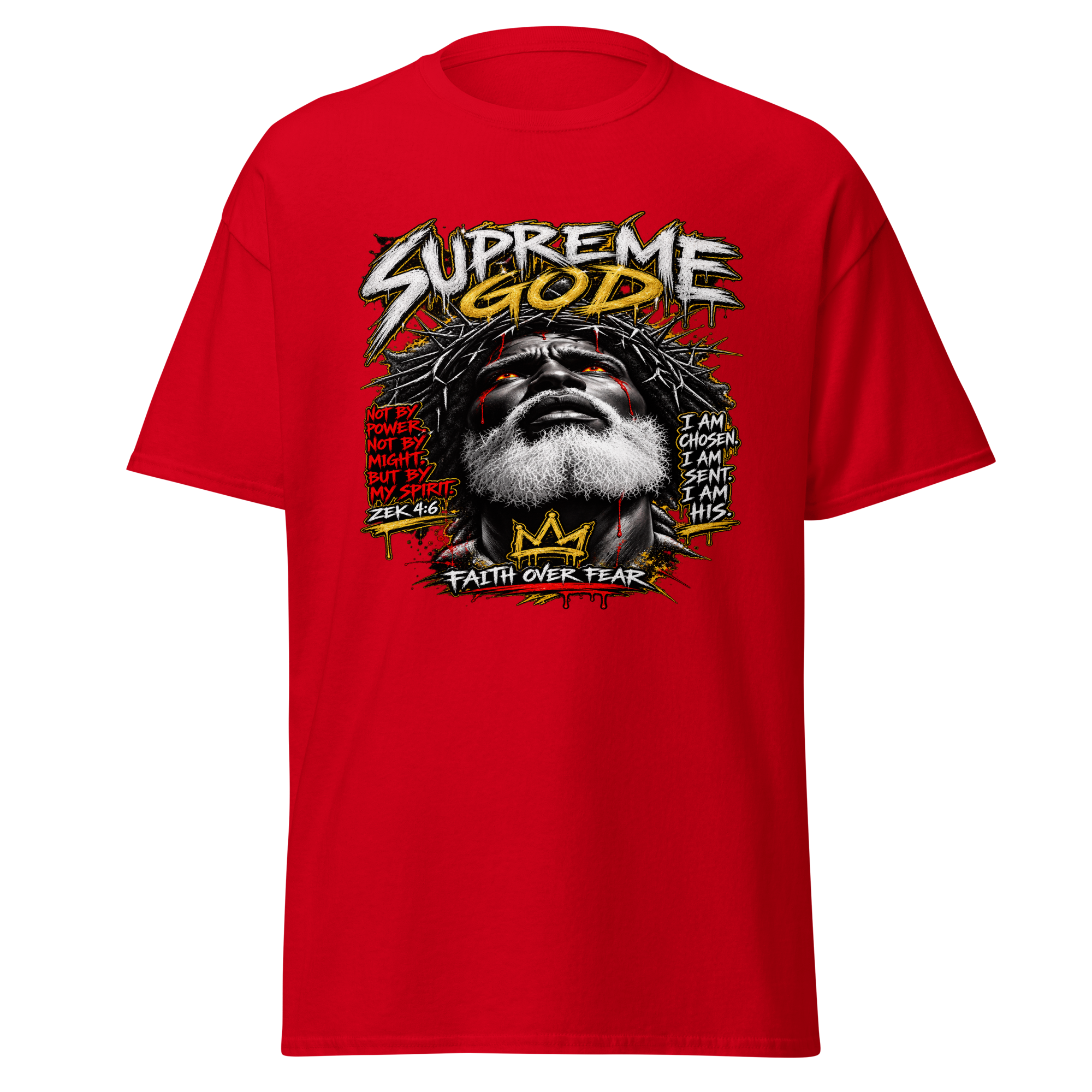 Supreme God Faith Over Fear Tee - Red