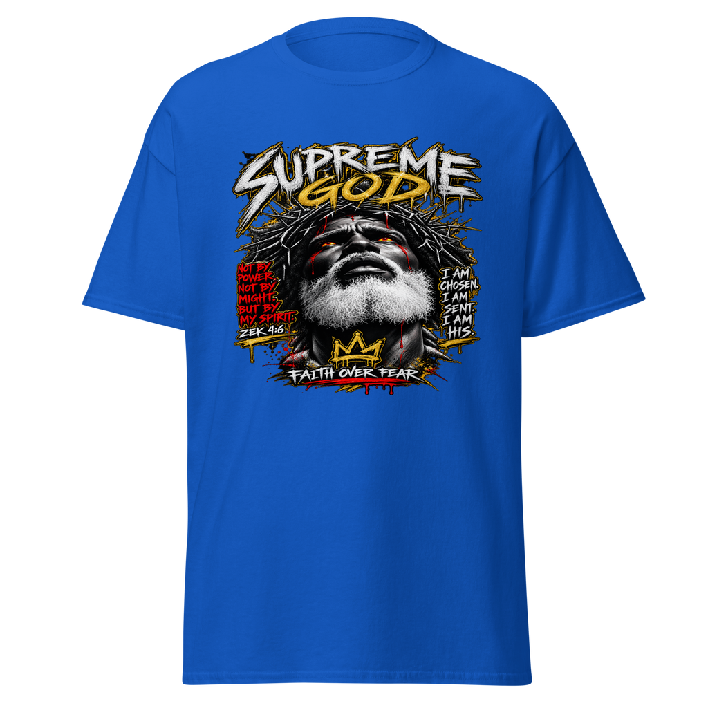 Supreme God Faith Over Fear Tee - Royal