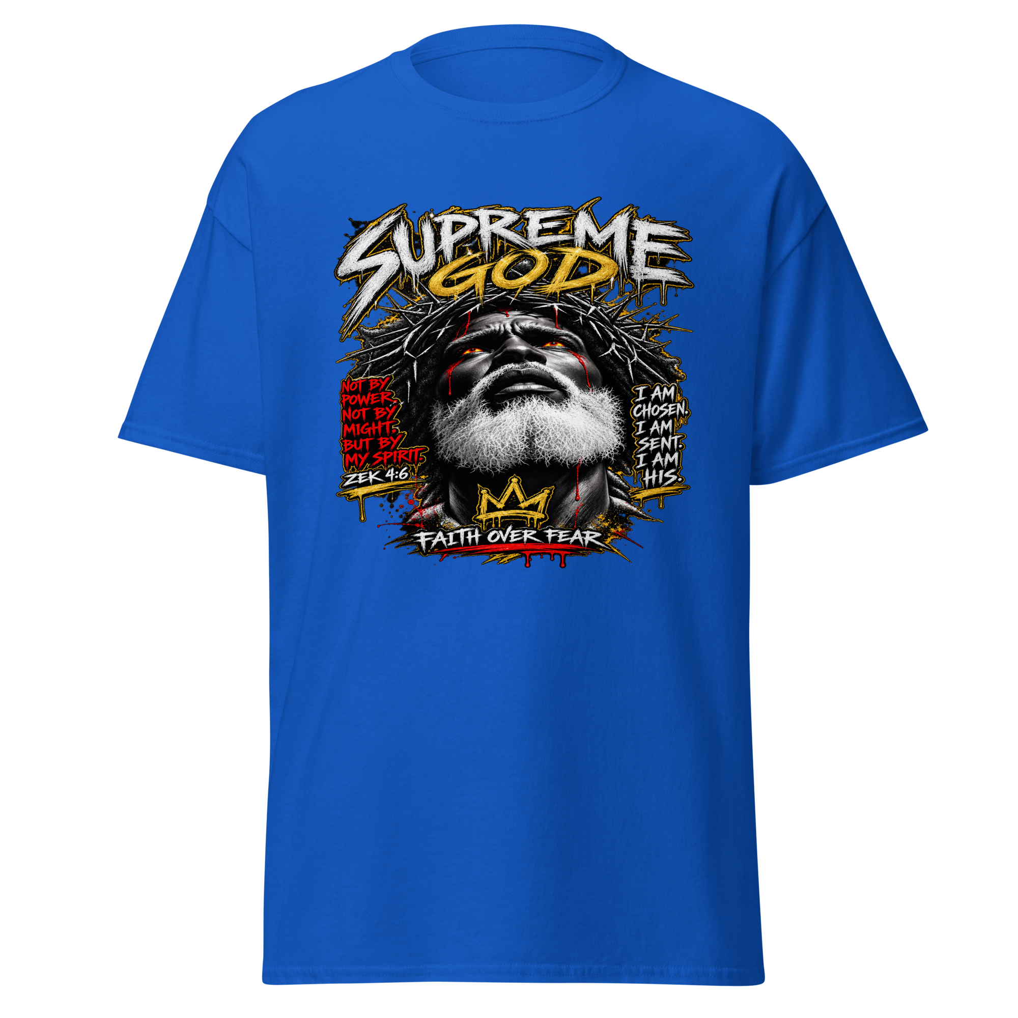 Supreme God Faith Over Fear Tee - Royal