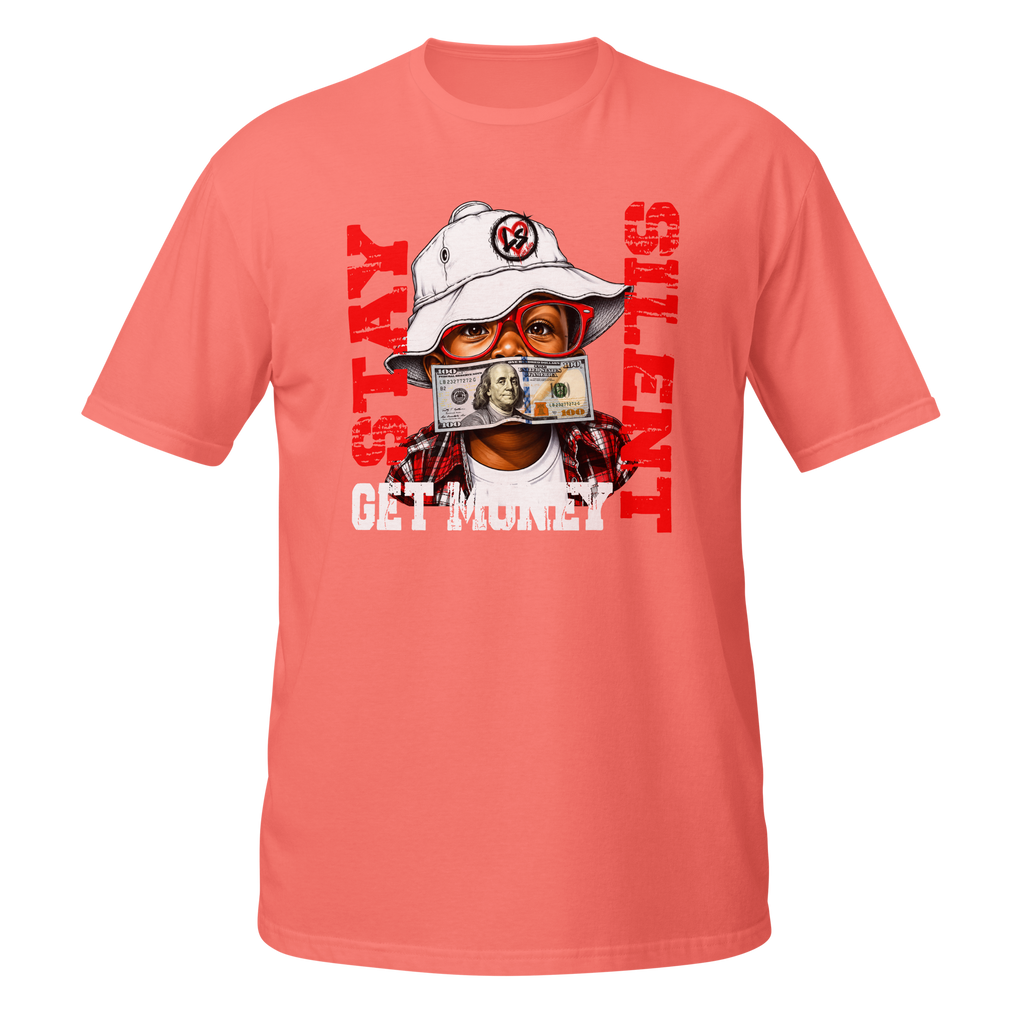 SUPREME GOD Get Money Graphic Tee coral silk front