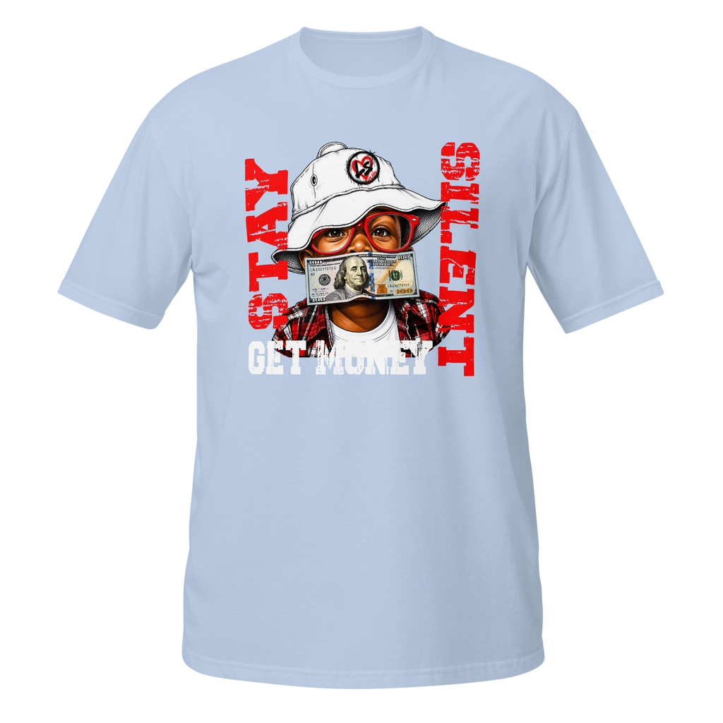 SUPREME GOD Get Money Graphic Tee Light Blue front