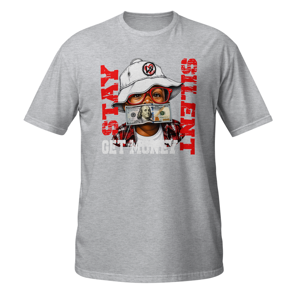 SUPREME GOD Get Money Graphic Tee Sport Grey front