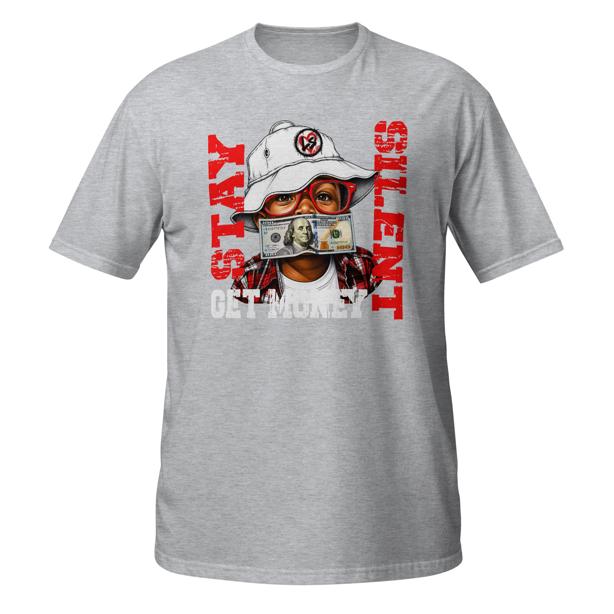 SUPREME GOD Get Money Graphic Tee Sport Grey front