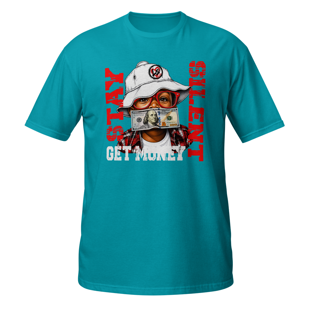 SUPREME GOD Get Money Graphic Tee Tropical Blue front