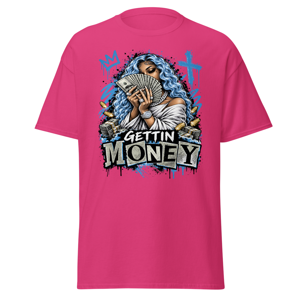 Supreme God Gettin Money Tee - Heliconia