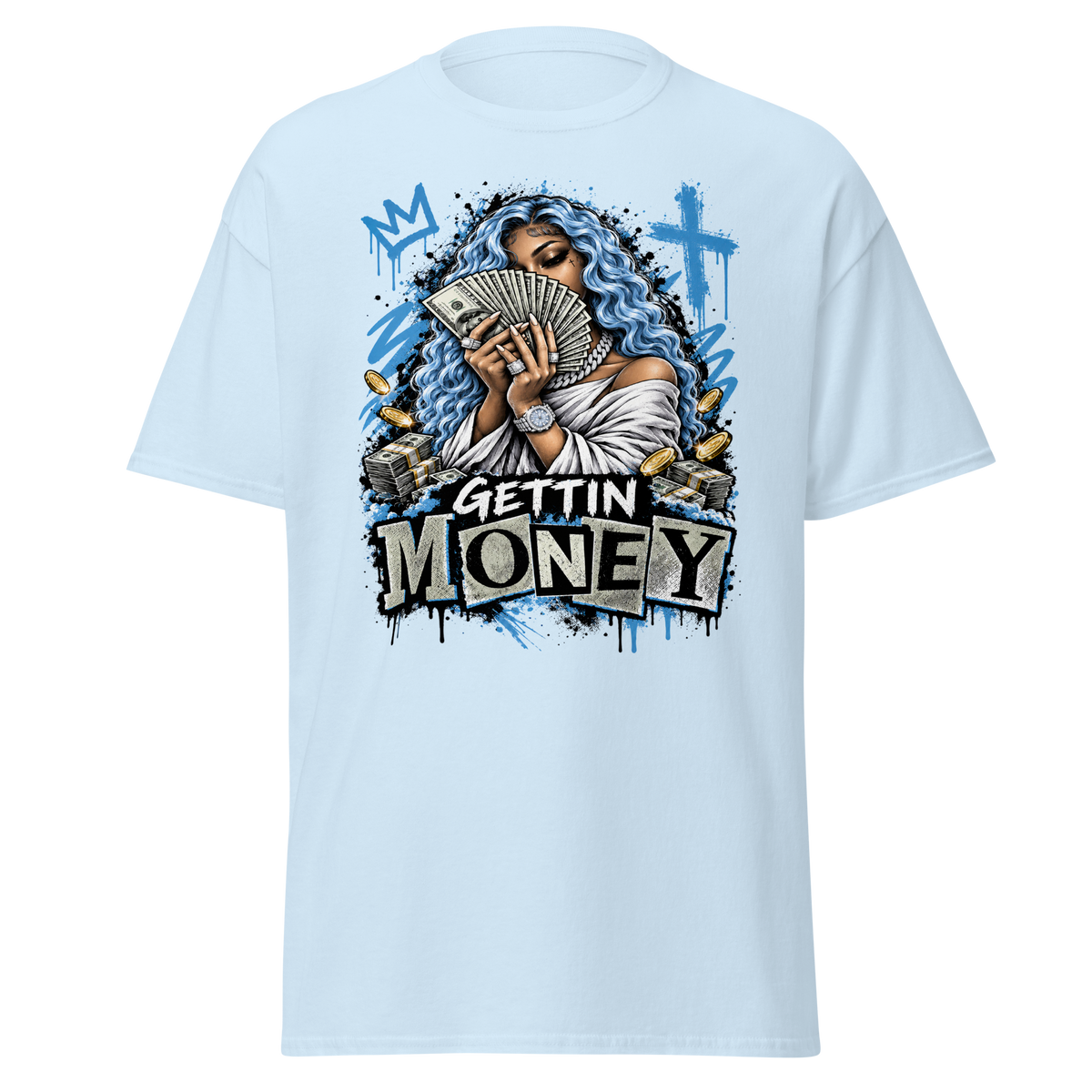 Supreme God Gettin Money Tee - Light Blue