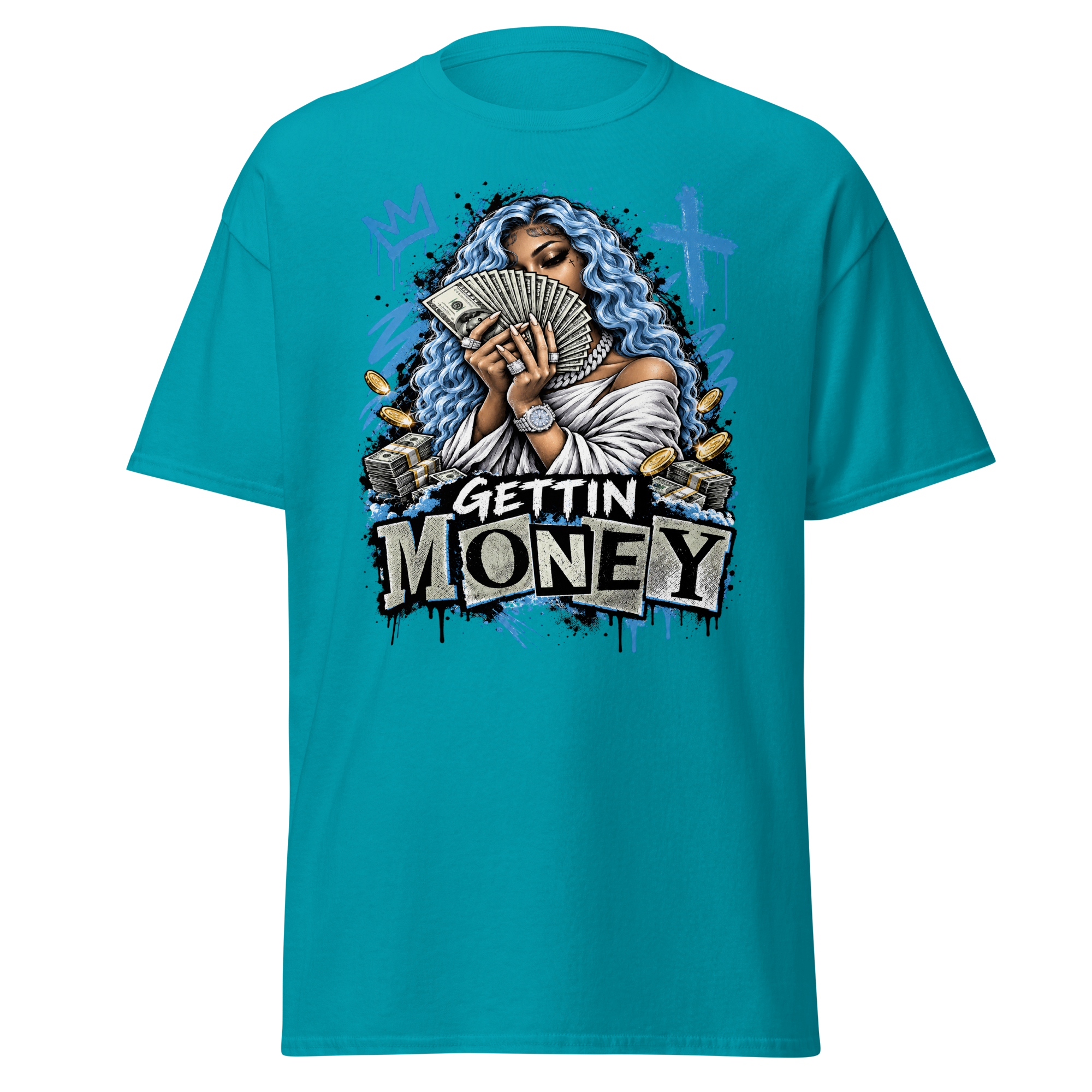 Supreme God Gettin Money Tee - Tropical Blue