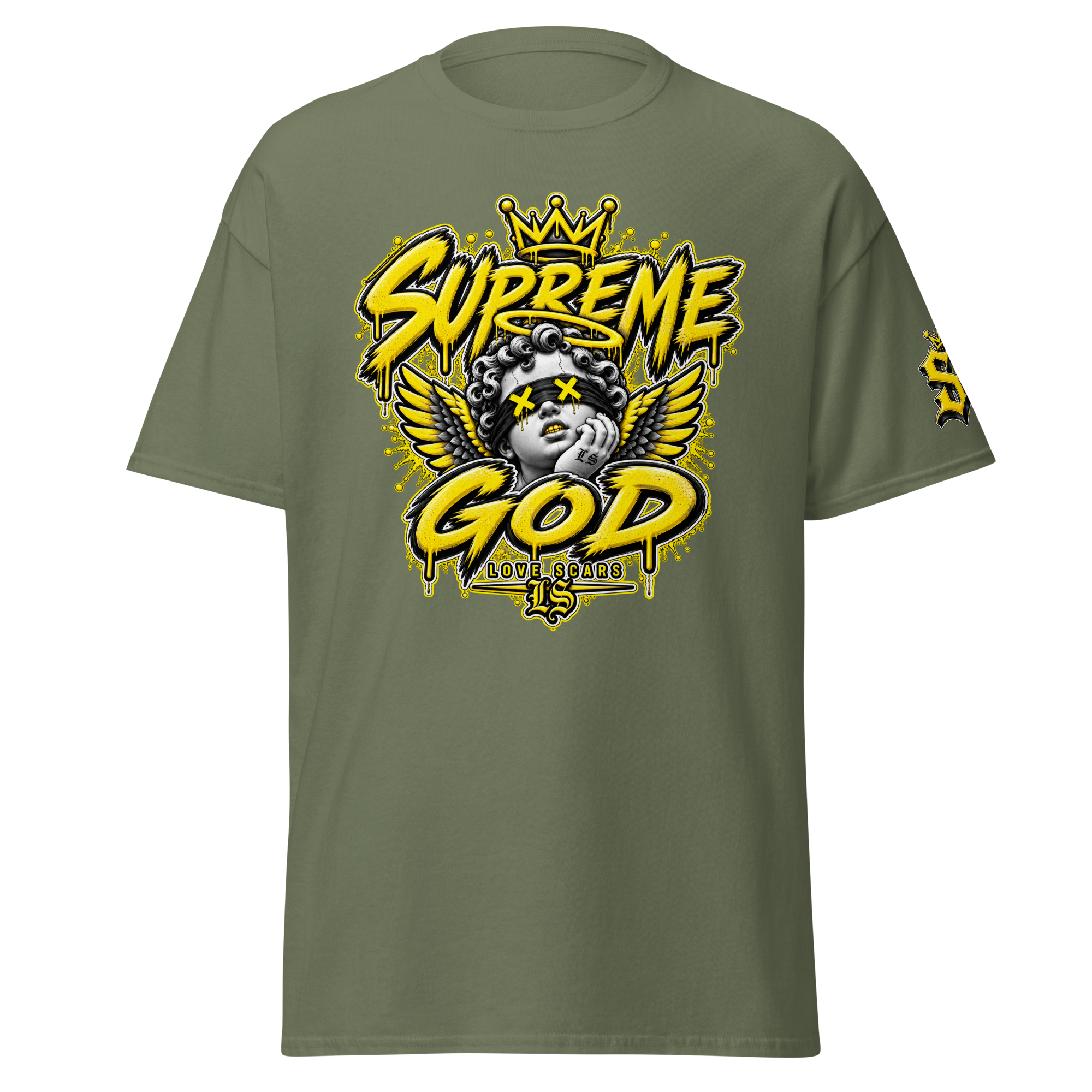 SUPREME GOD - CROWNED ANGEL - Military Green