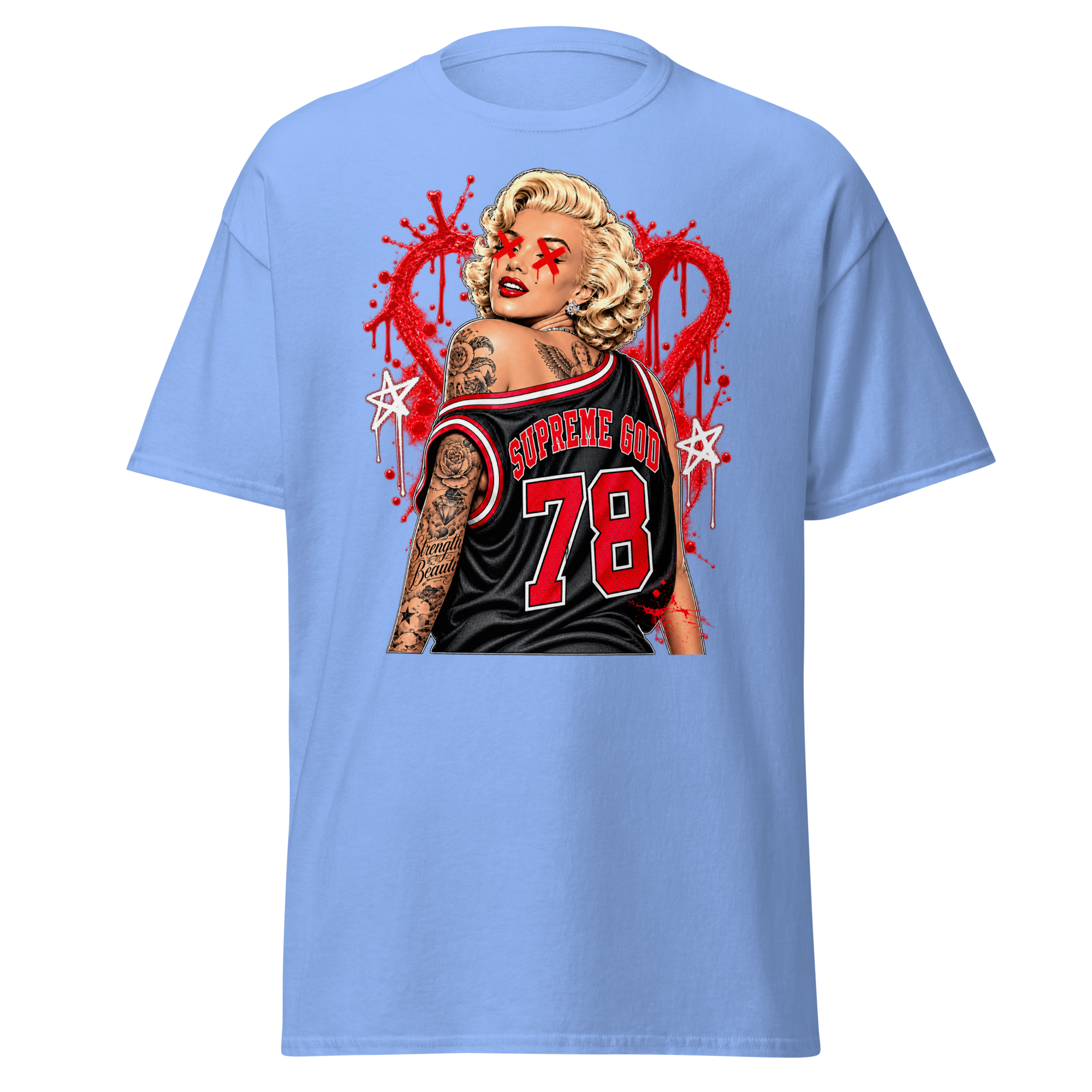 Supreme God 78 Love Scars Tee - Carolina Blue