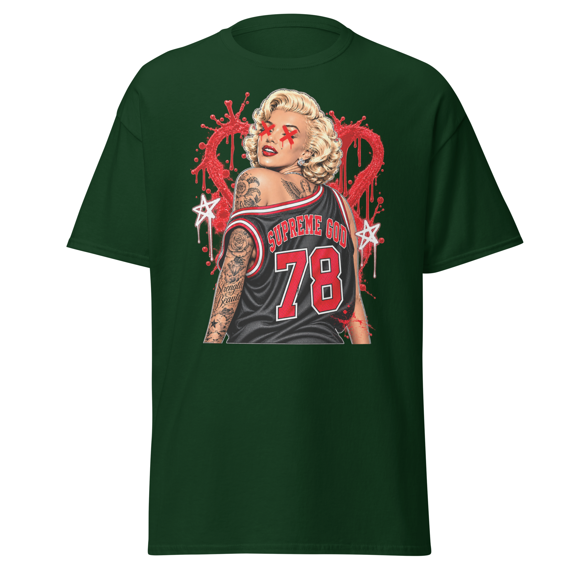 Supreme God 78 Love Scars Tee - Forest Green