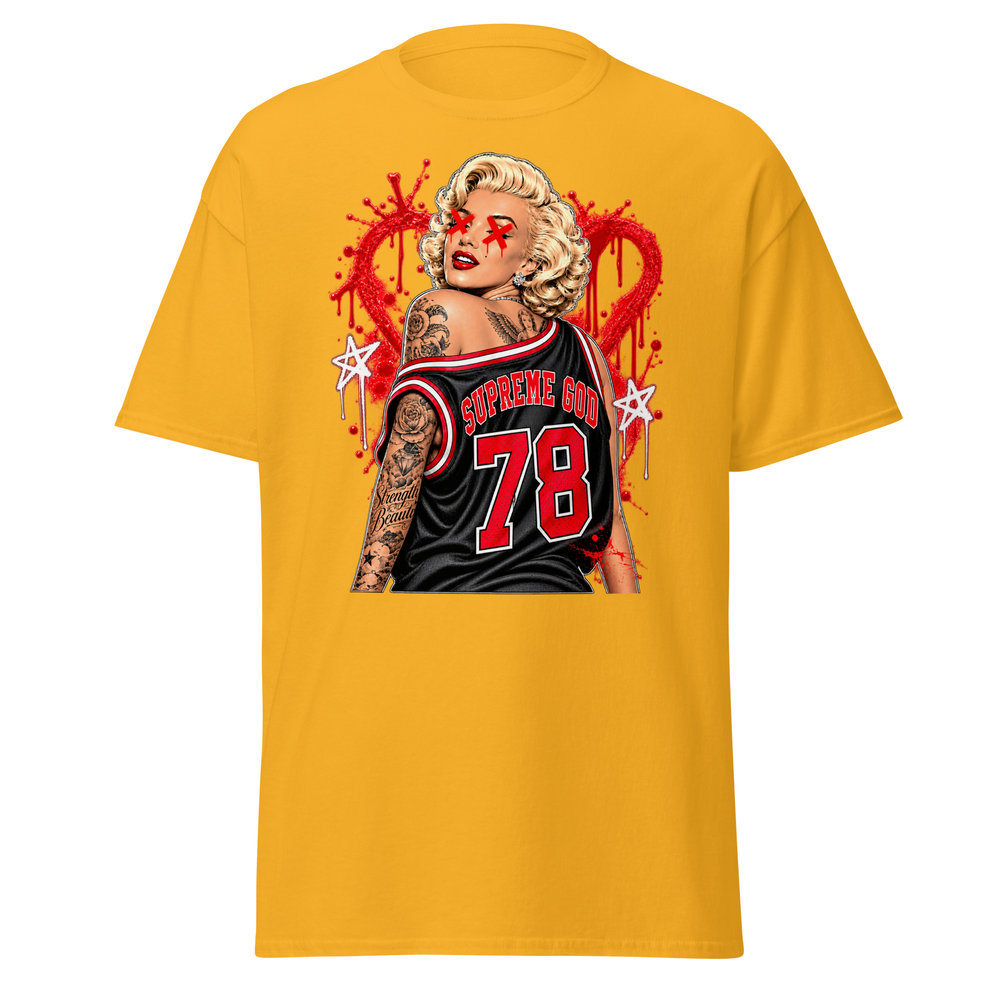 Supreme God 78 Love Scars Tee - Gold