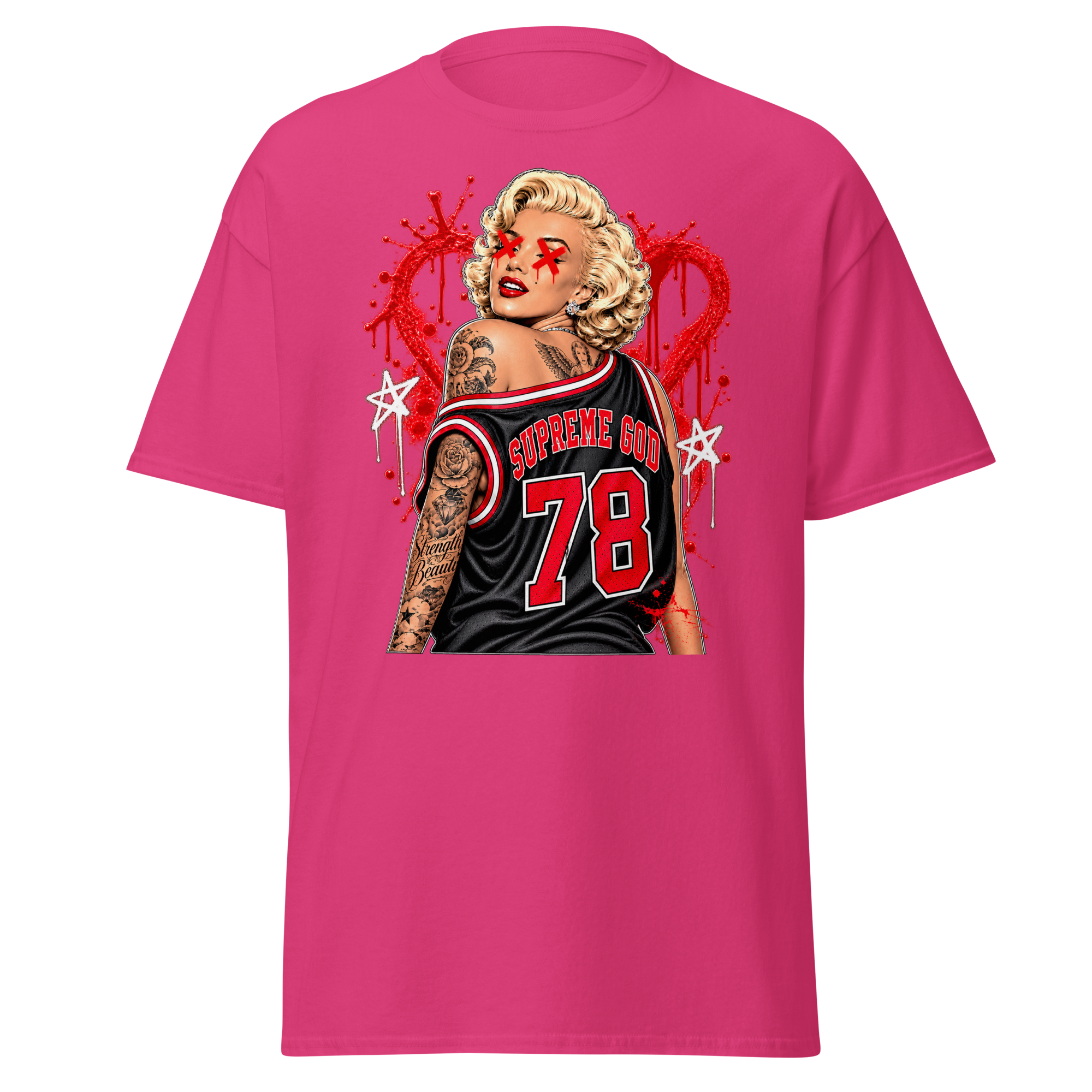 Supreme God 78 Love Scars Tee - Heliconia
