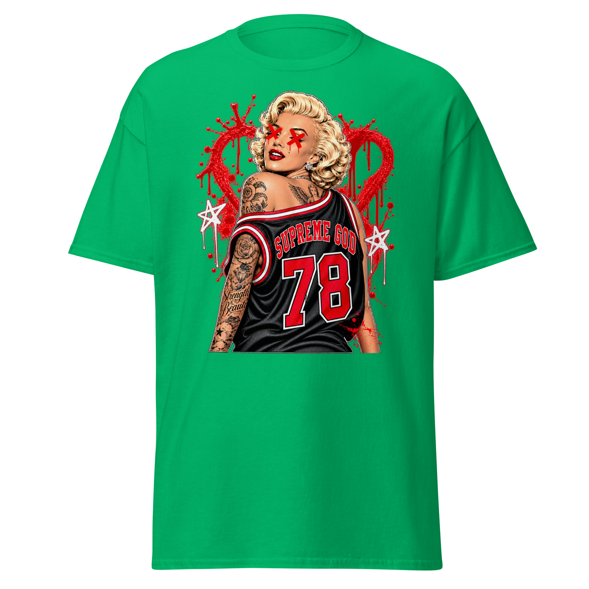 Supreme God 78 Love Scars Tee - Irish Green