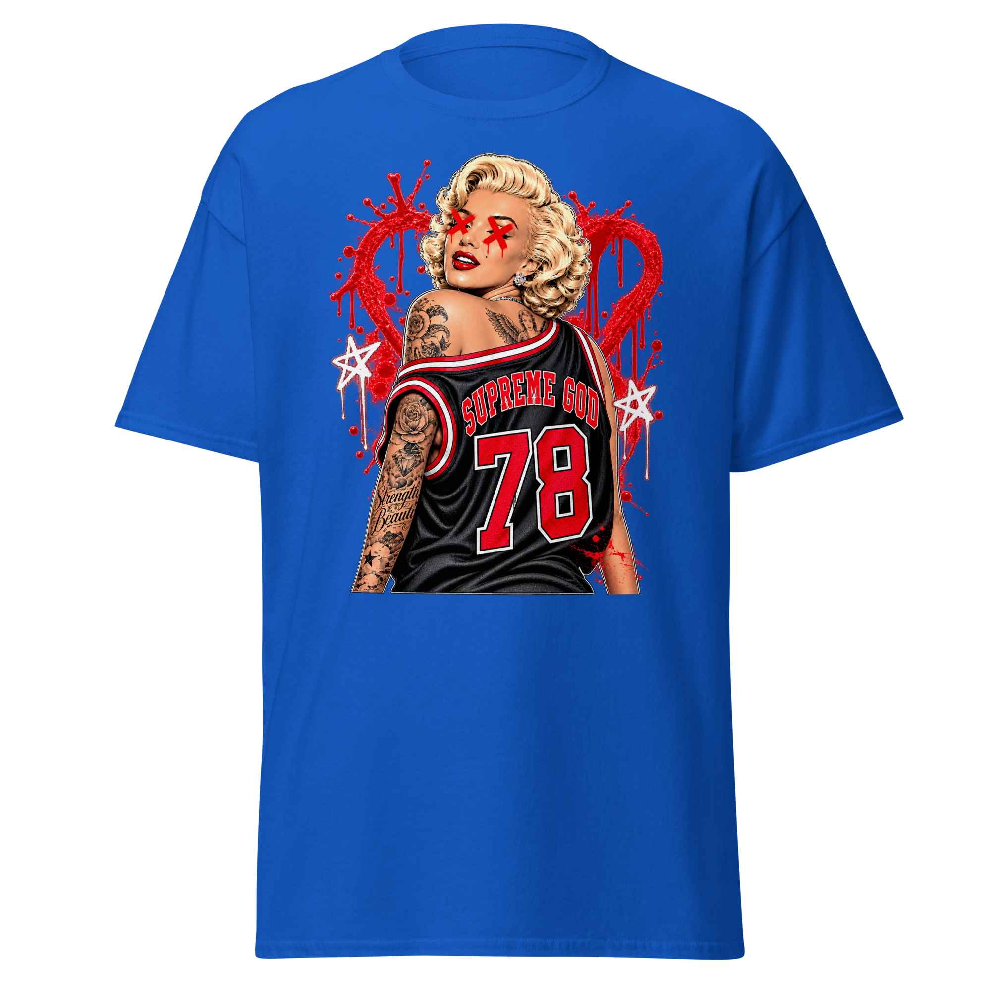 Supreme God 78 Love Scars Tee - Royal Blue