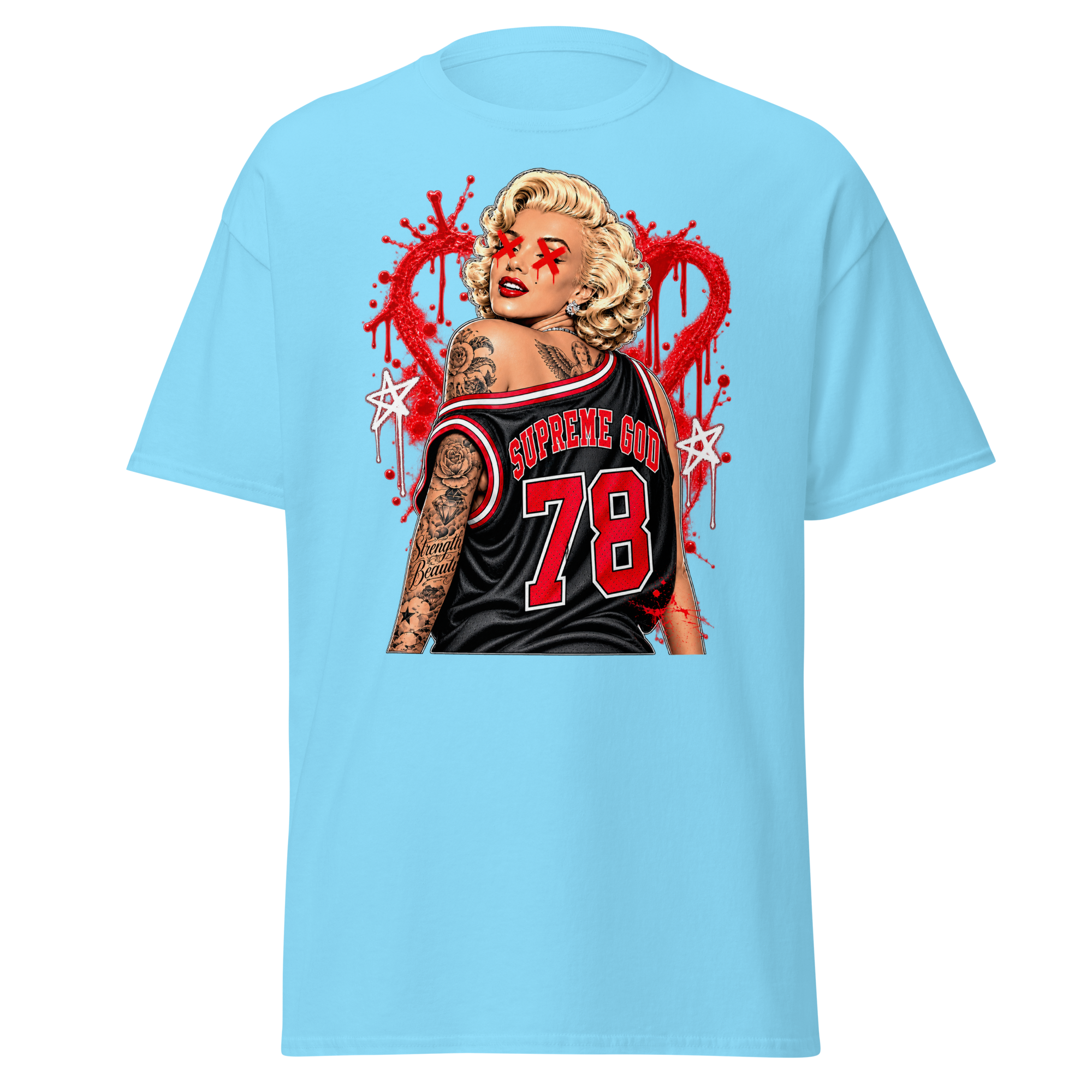 Supreme God 78 Love Scars Tee - Sky Blue