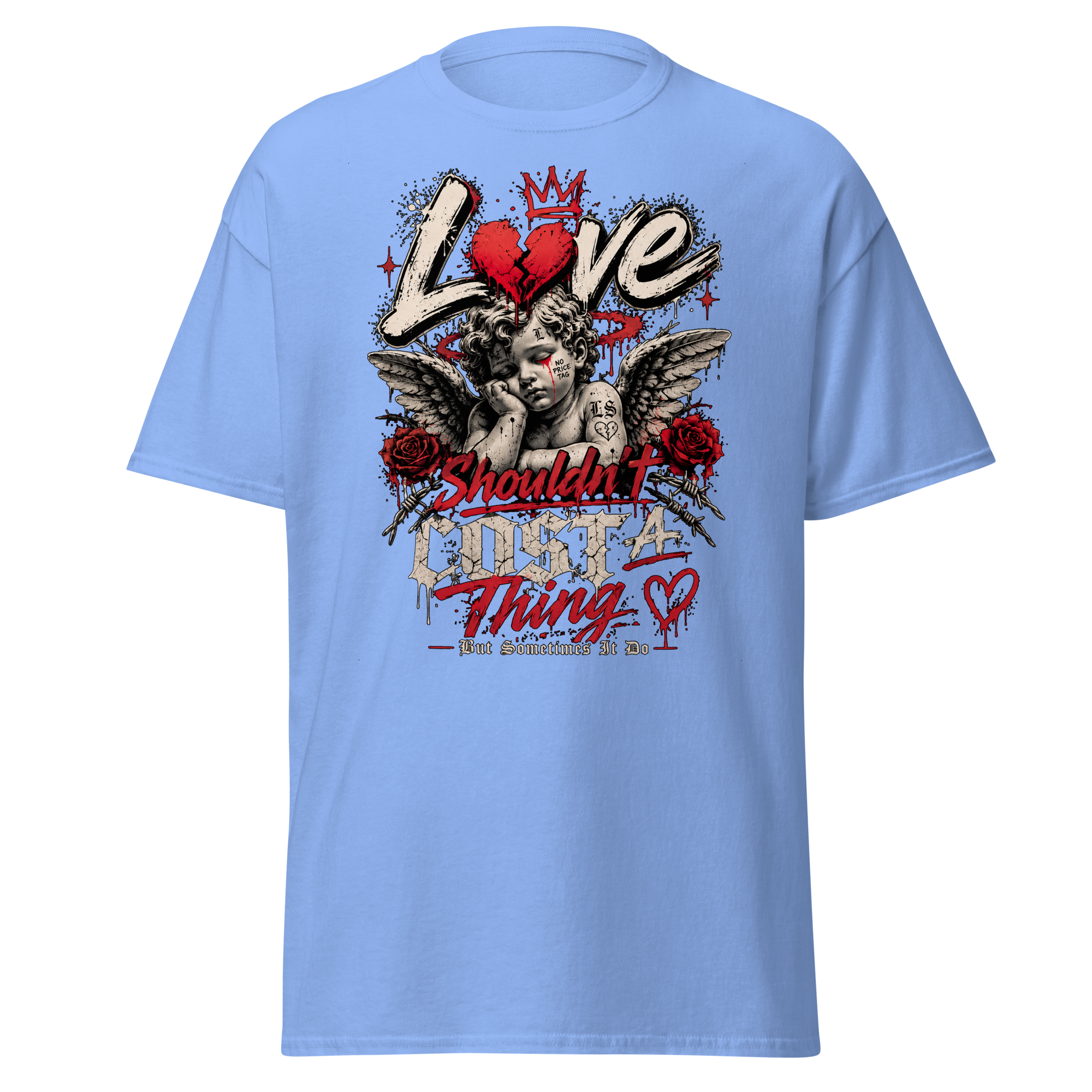 Supreme God Love Shouldn't Cost A Thing Tee - Carolina Blue