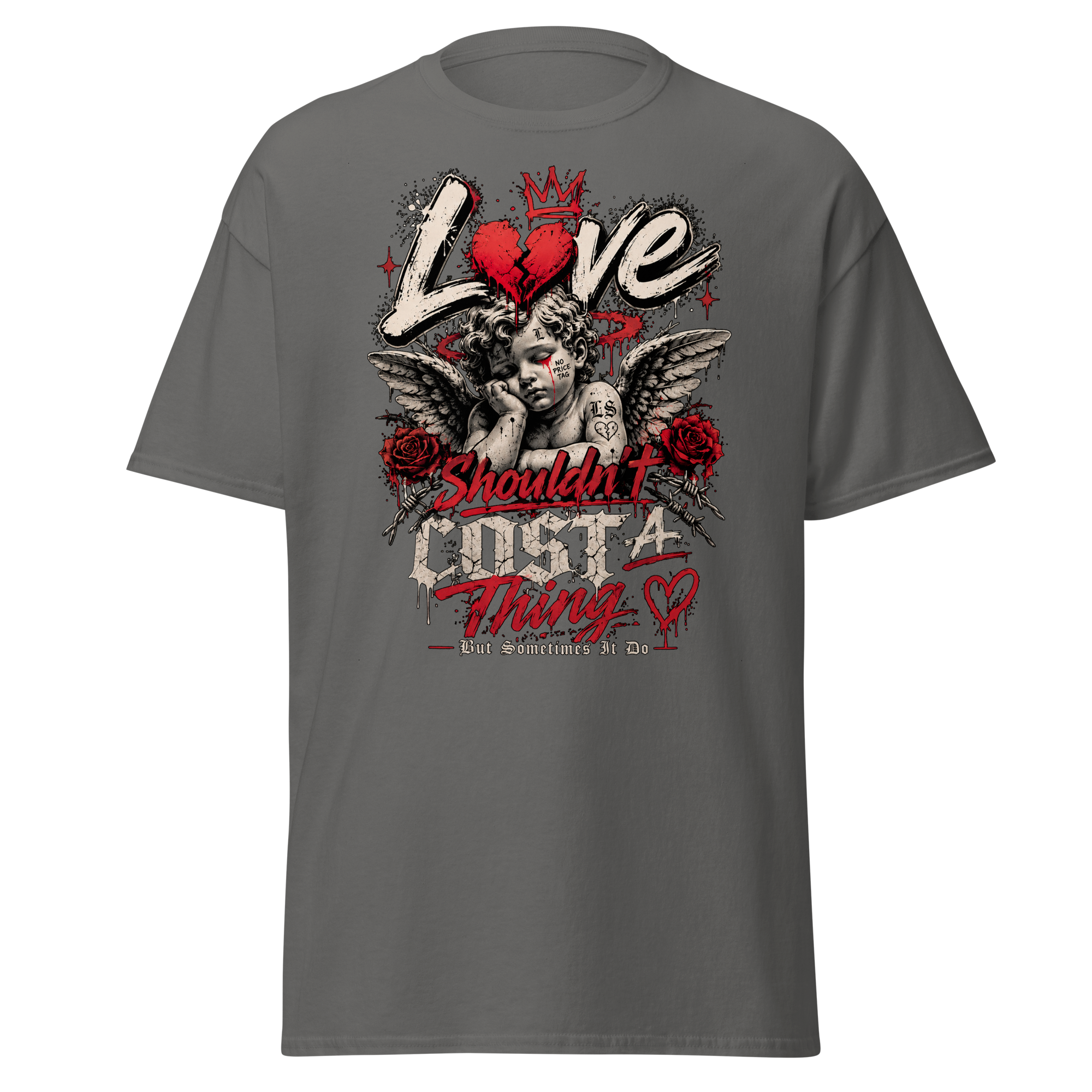 Supreme God Love Shouldn't Cost A Thing Tee - Charcoal
