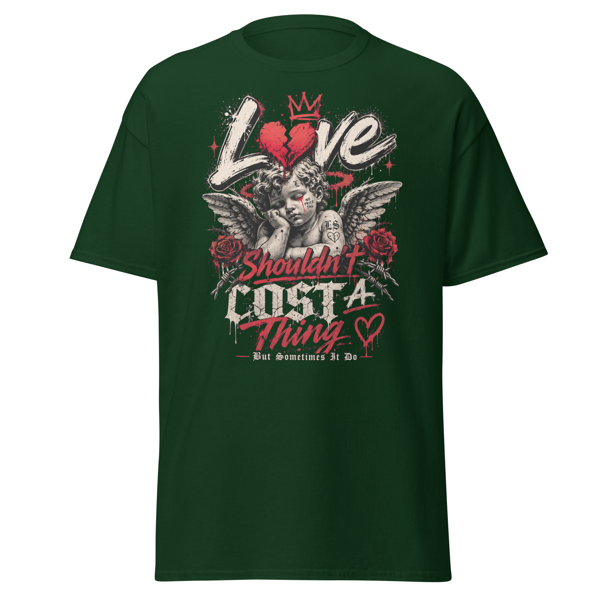Supreme God Love Shouldn't Cost A Thing Tee - Forest Green