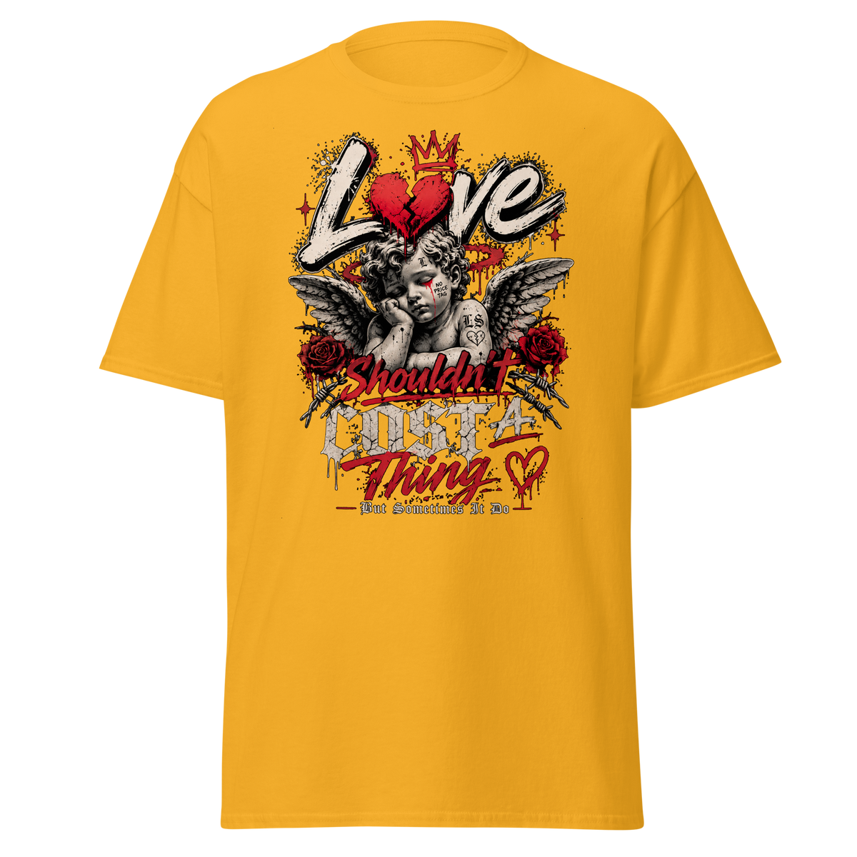 Supreme God Love Shouldn't Cost A Thing Tee - Gold