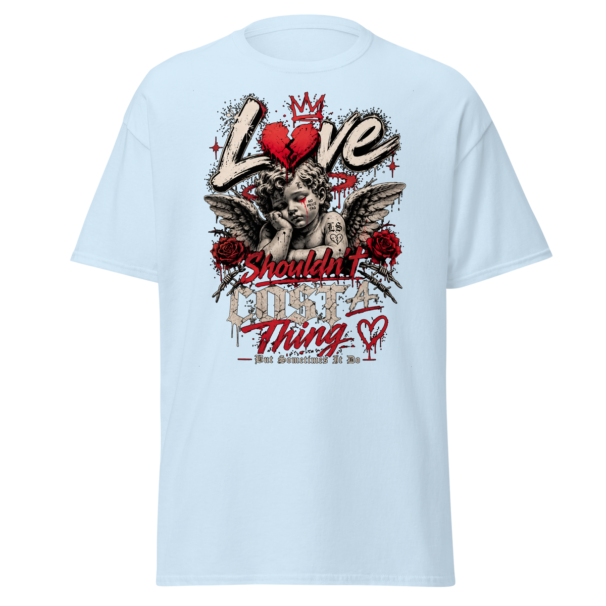 Supreme God Love Shouldn't Cost A Thing Tee - Light Blue