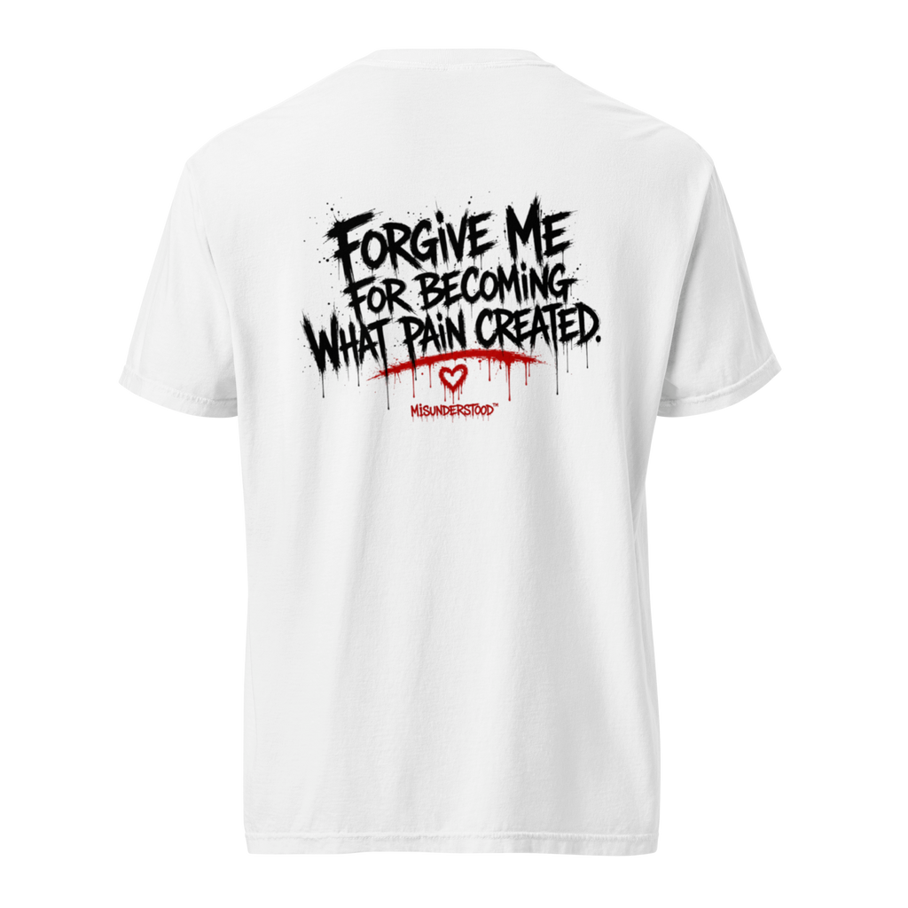 SUPREME GOD Misunderstood Graphic Tee white back mockup